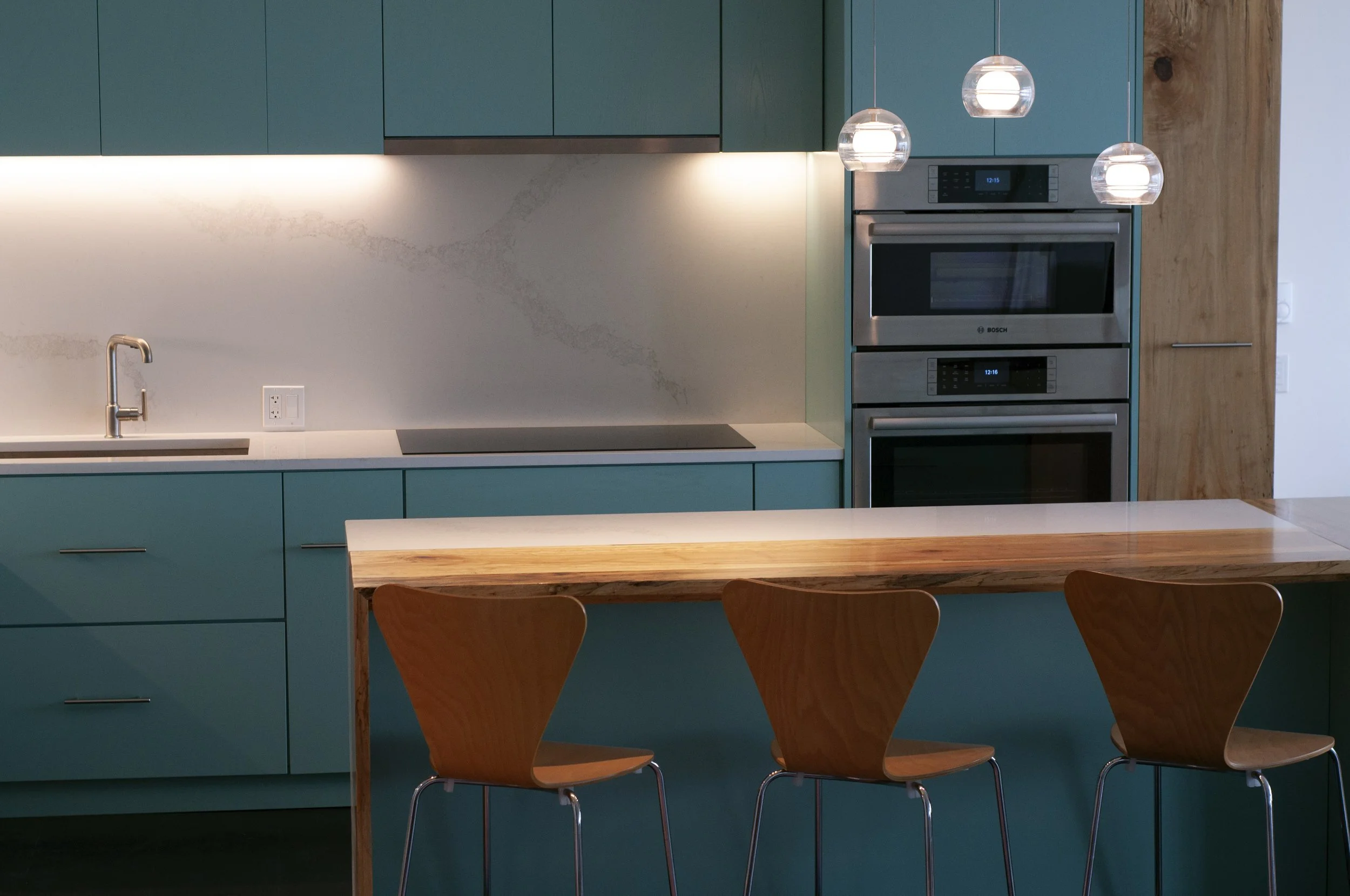 Woodworking. Furniture. Custom Furniture. Cabinets. Cabinetry. Custom Cabinets. Fabricating. Fabrication. Design. Designer. Original. Table. Tables. Banquette. Seating. VOC. Paint. Waterbased. Lighting. Finish. Finishing. Hardwood. Professional. Resi