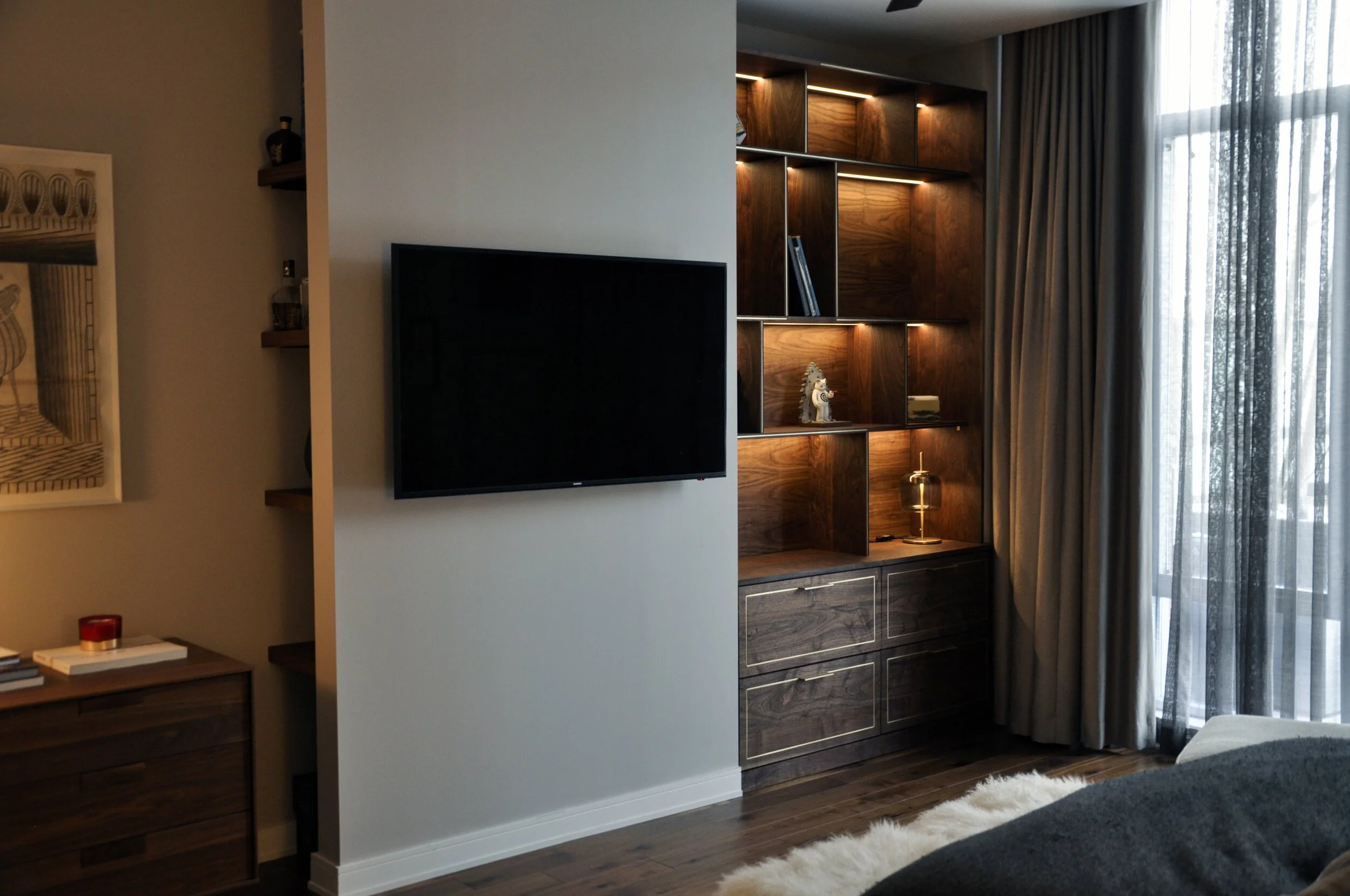 Woodworking. Furniture. Custom Furniture. Cabinets. Cabinetry. Custom Cabinets. Fabricating. Fabrication. Design. Designer. Original. Table. Tables. Banquette. Seating. VOC. Paint. Waterbased. Lighting. Finish. Finishing. Hardwood. Professional. Resi