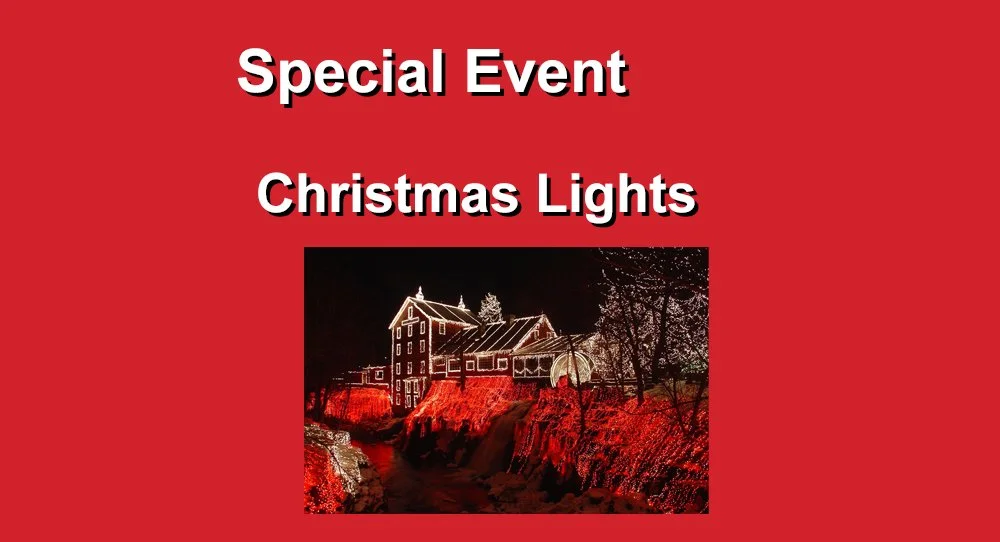 Christmas Light Display at the Historic Clifton Mill