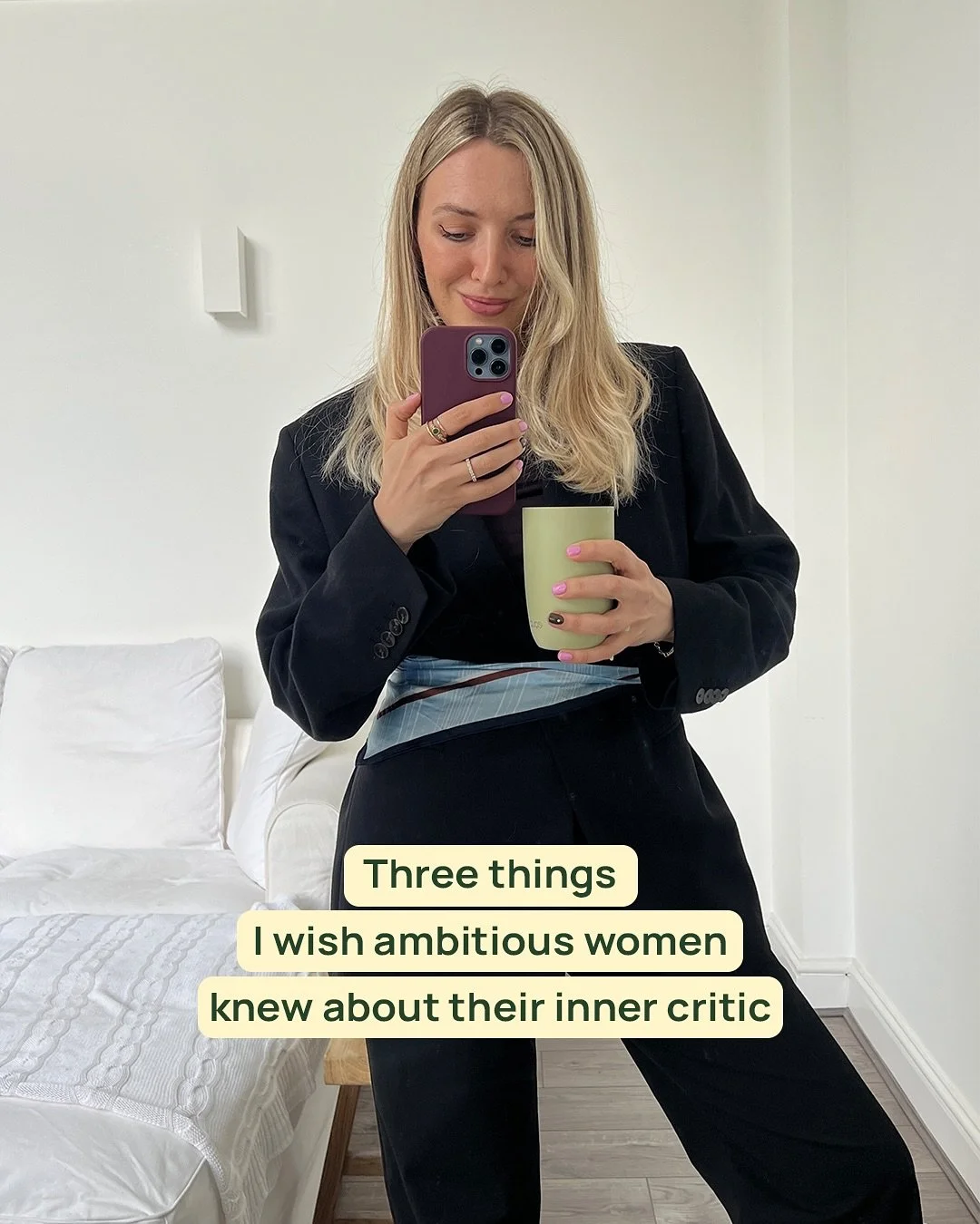 Kind reminder ✨

Your inner critic doesn&rsquo;t define you (even though it might feel otherwise).

With awareness and practice, you can build self-belief and step into your power 💛

#selfimprovement #personaldevelopment