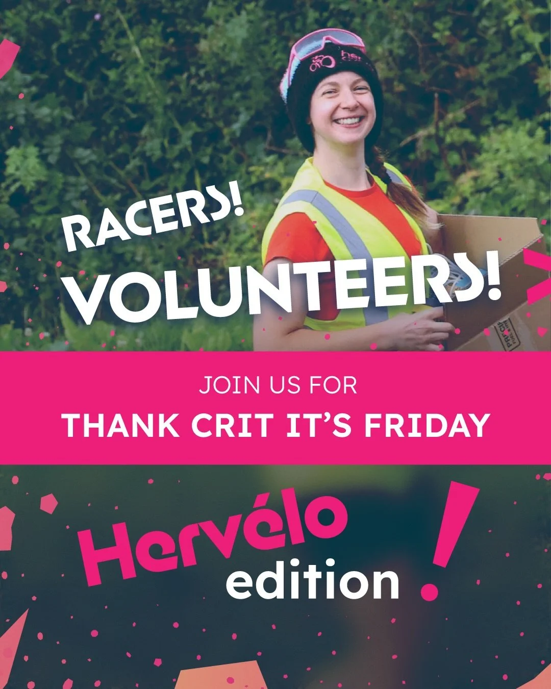 We need volunteers! We are organising the finale of the Thank Crit It&rsquo;s Friday race series and we&rsquo;d love for our members to race as well as help out!

If you sign up to volunteer, you can still race on the day too - just let us know when 