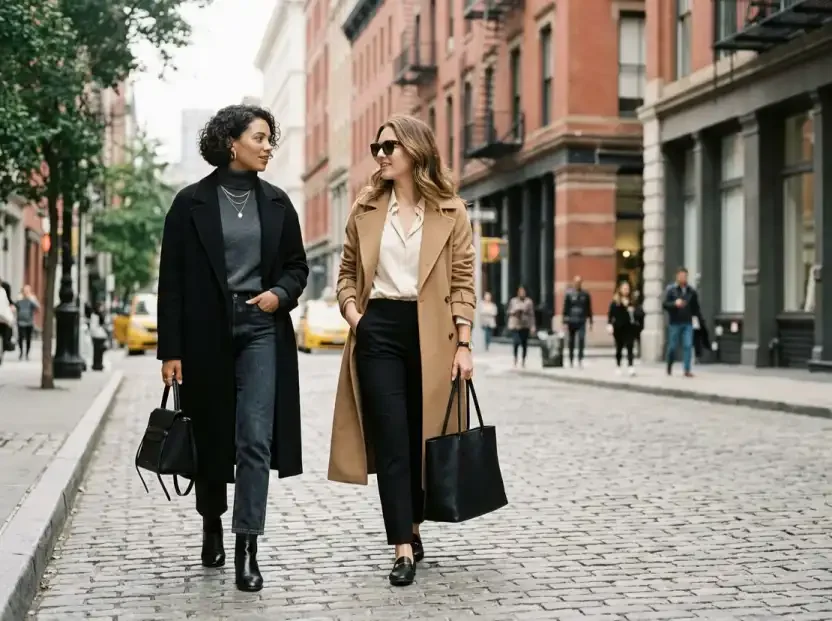 friends taking a stroll in NYC