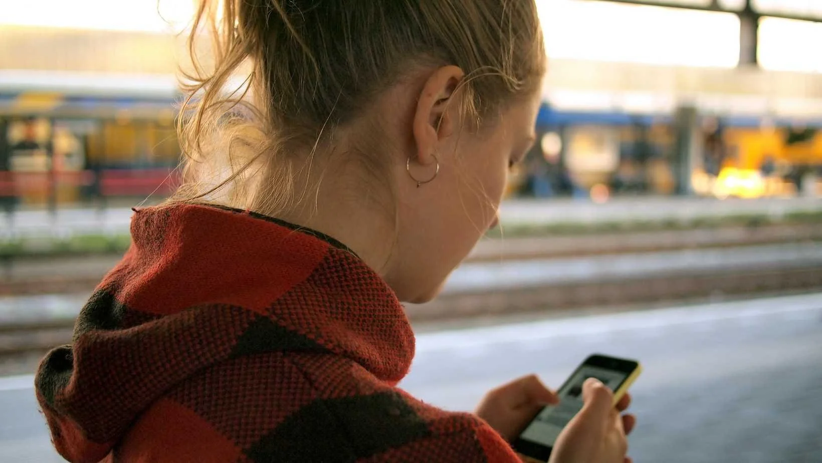pensive woman reading texts