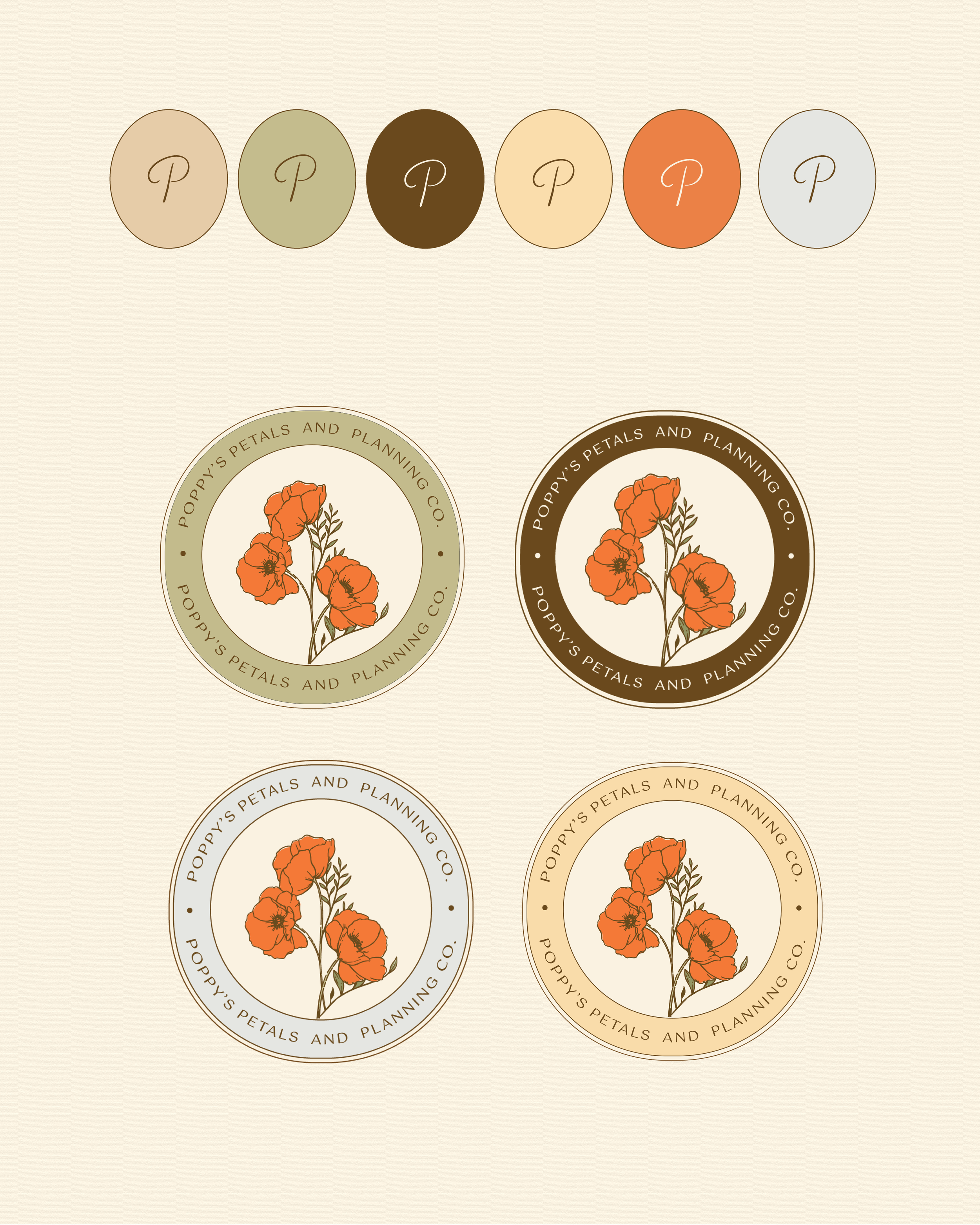 Custom logo and visual identity for a floral and wedding coordination business. Earthy colors, timeless typography, and heartfelt design created by Fleisch Creative for people-first, story-led brands.