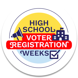 High School Voter Registration Weeks logo