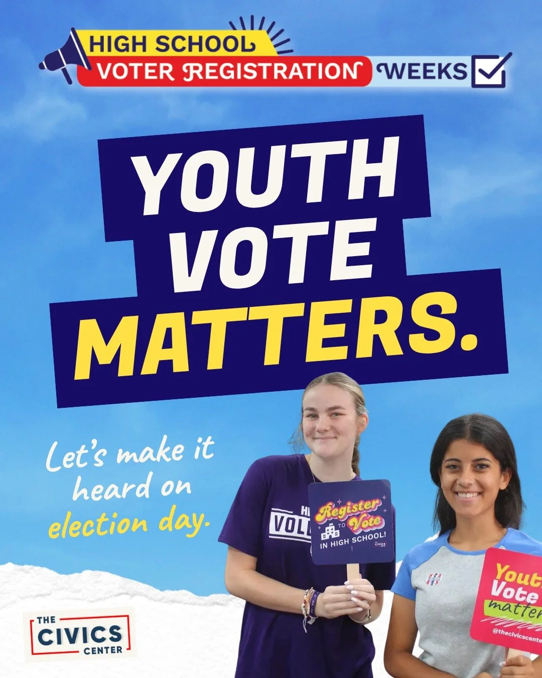 Our youngest voters matter. But they can't turn out unless they are registered. 

Right now, newly eligible 18-year-olds are walking into the same school building every morning.

That's what makes a student-led voter registration drive in high school