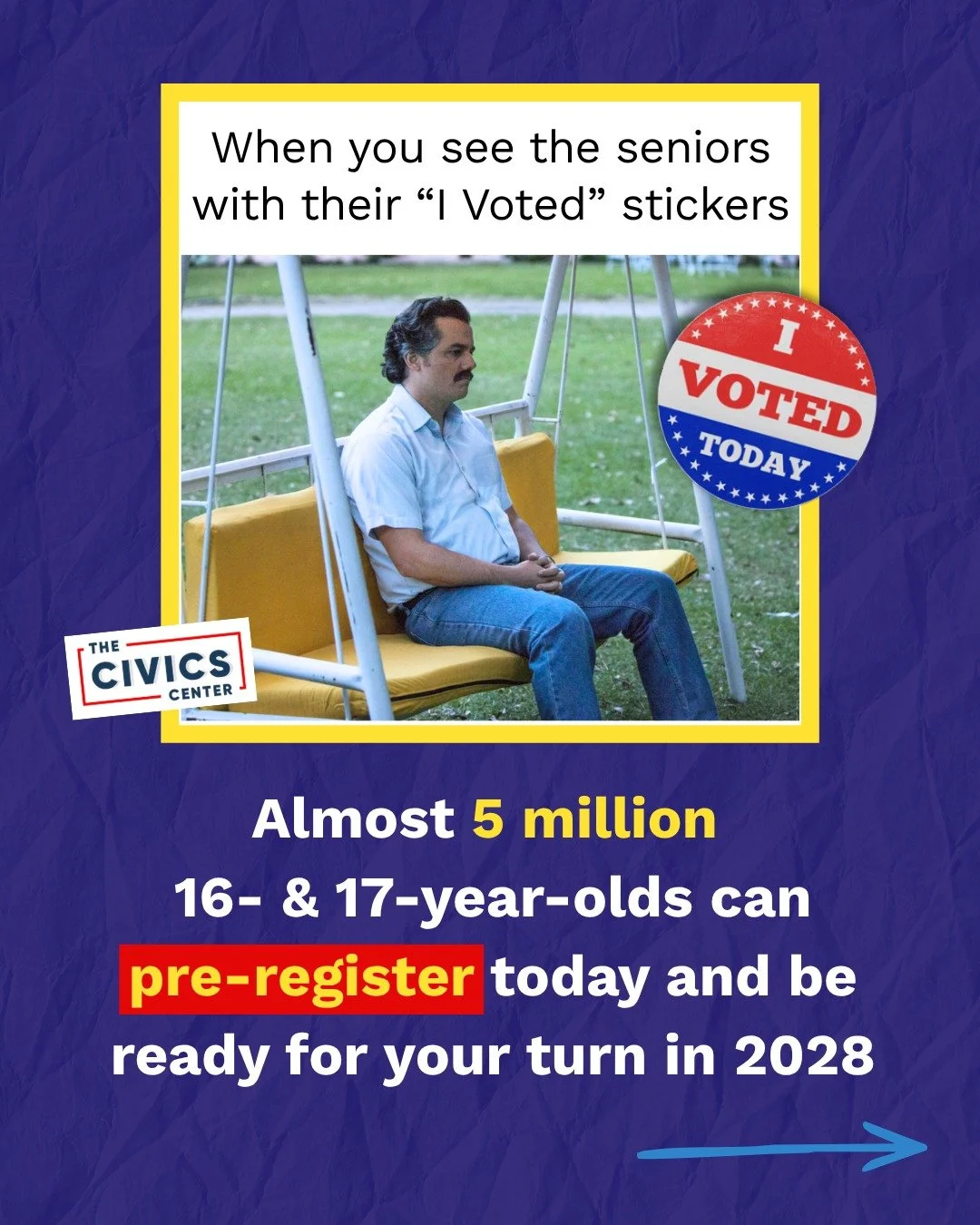 Sophomores and Juniors, you're up next! 🗳️

Comment "MAP" to see your state's pre-registration rules so you're ready to hit the polls in 2028 (and get your sticker of course) 

#democracy #youthvote #2026midterms