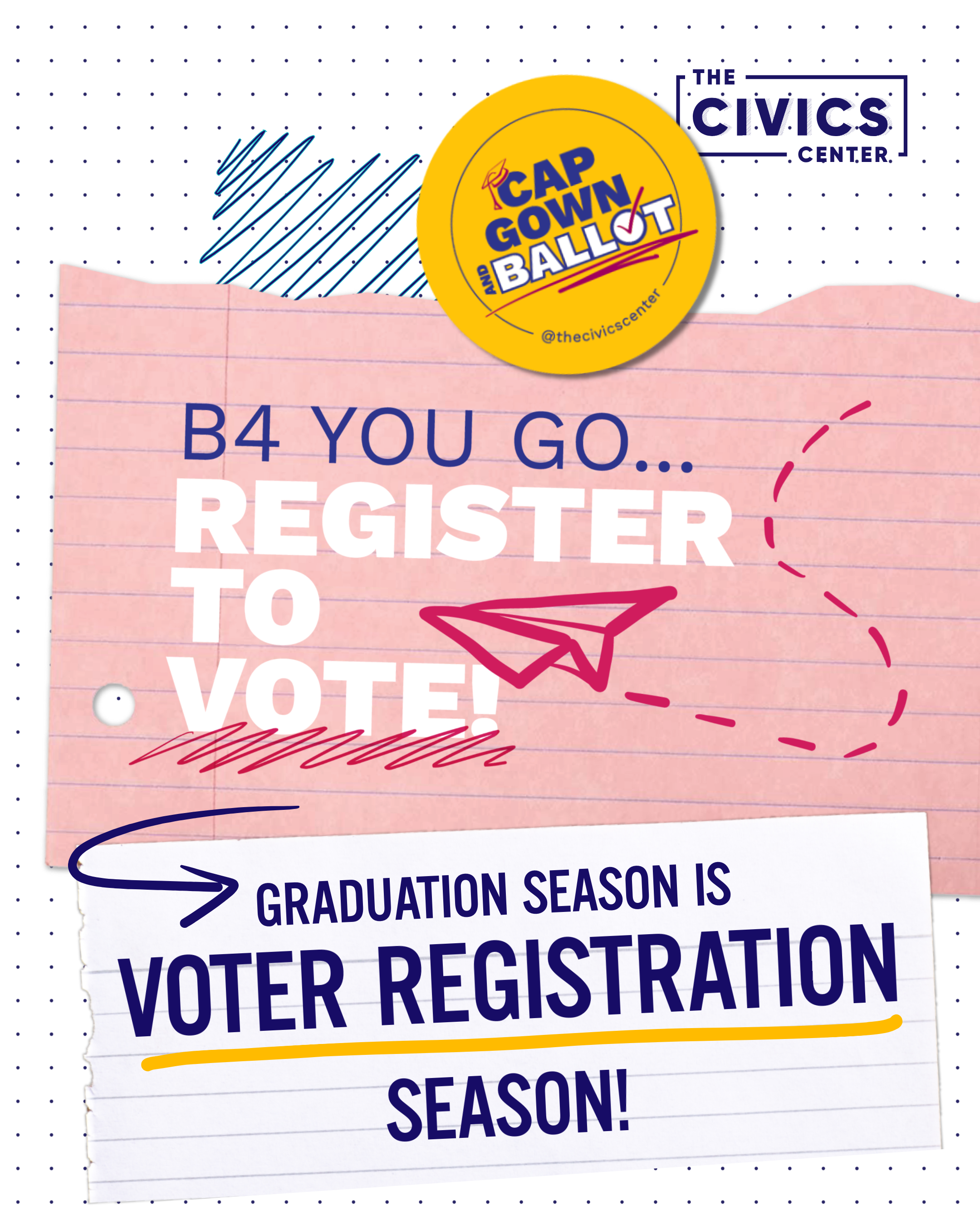 B4 you go register to vote Instagram Post