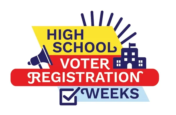 High School Voter Registration Weeks logo