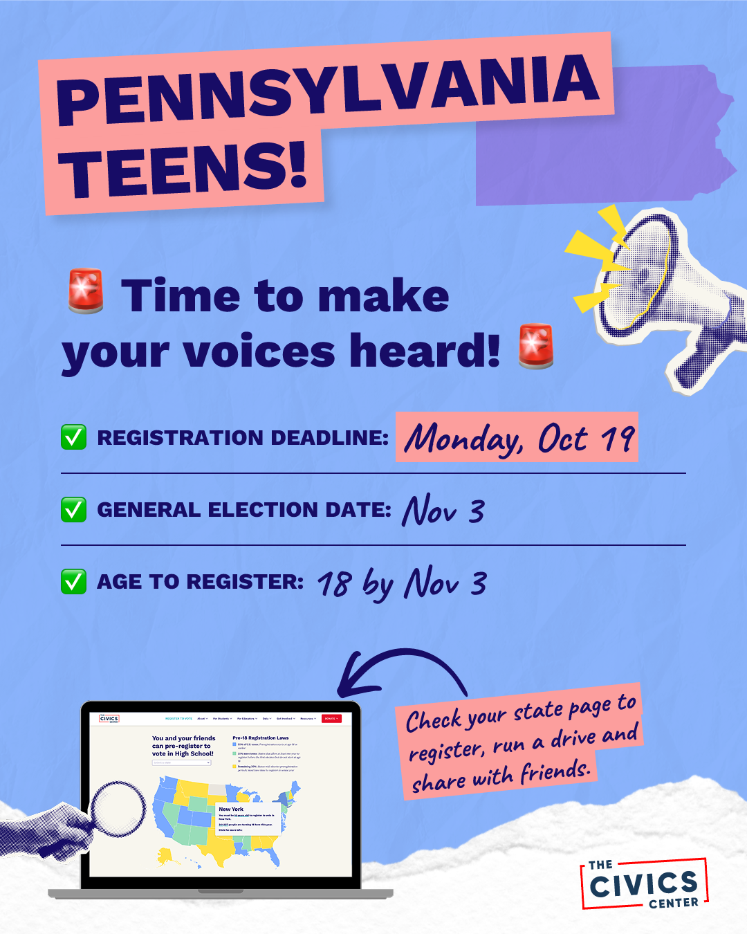 Pennsylvania Teens! Time to make your voices heard!