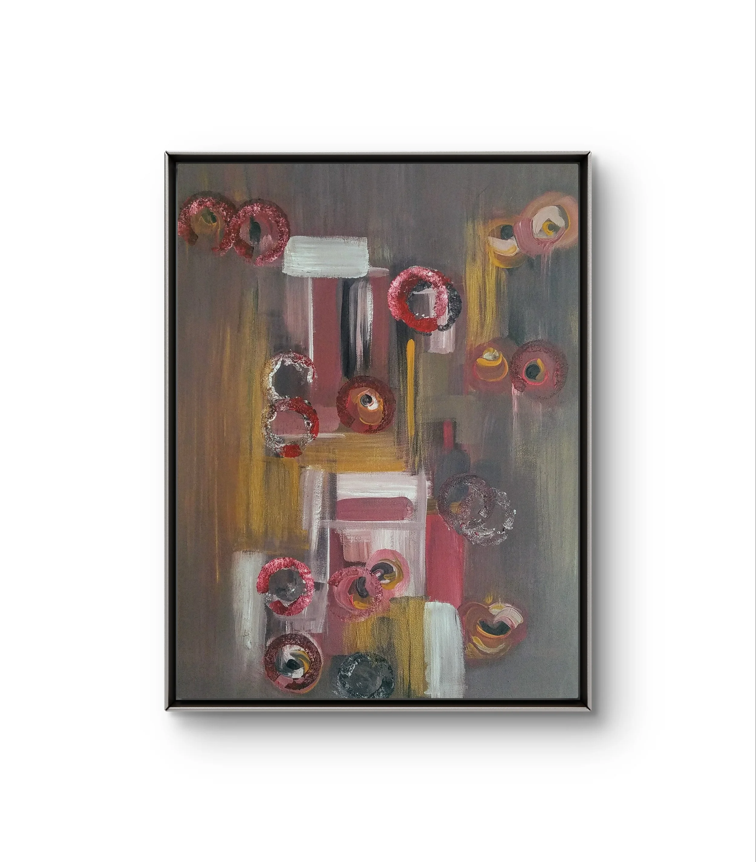 The Gaze. Mixed media acrylic art on canvas.
20H x 16W x 2D  SOLD