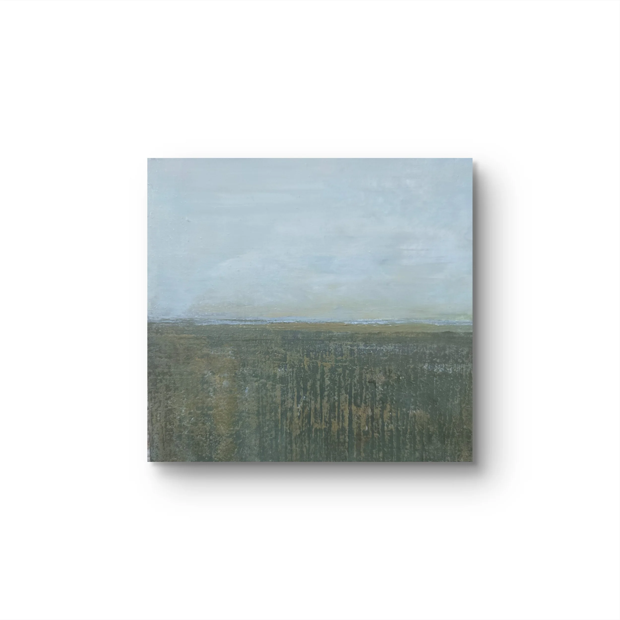 Where Horizon Rests. 
Acrylic on wood.
 6 x 6 - $150