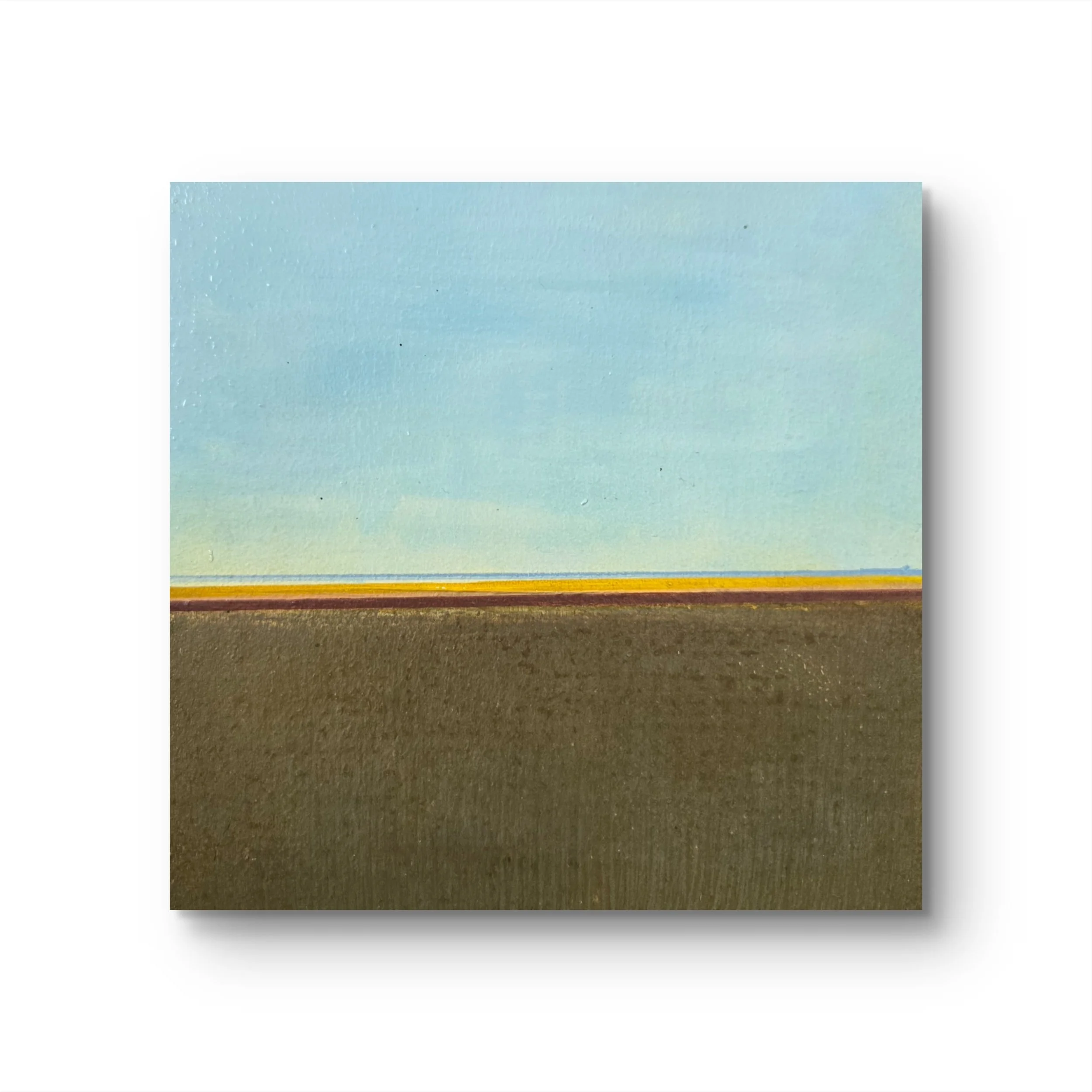 Light Across the Horizon. Acrylic on wood. 6H x 6W SOLD