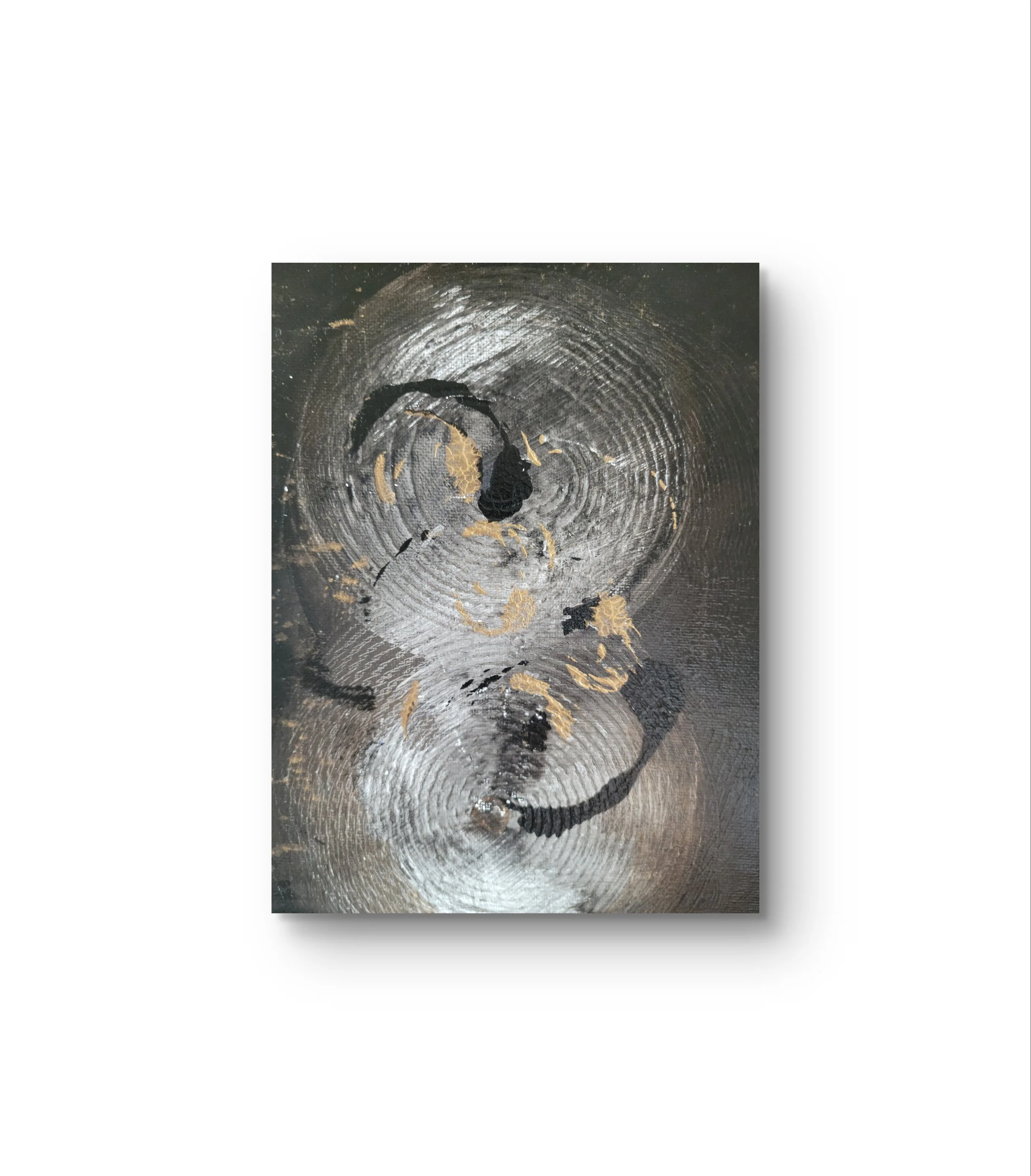 Black & White. Mixed media acrylic art on canvas.
20H x 16W x 2D  SOLD