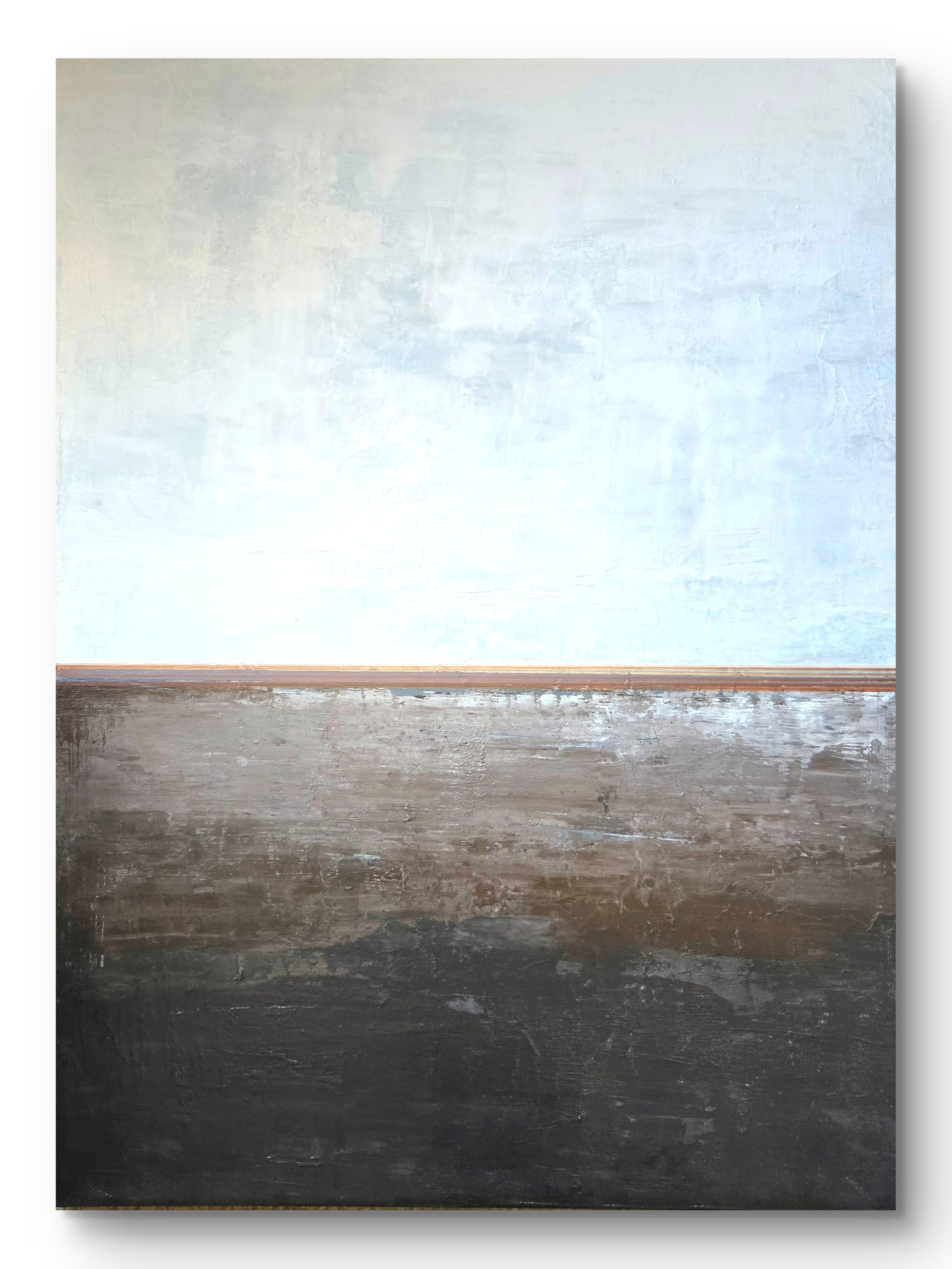 Great Salt Lake. Mixed media acrylic on canvas.      40 x 30 -  $2000 