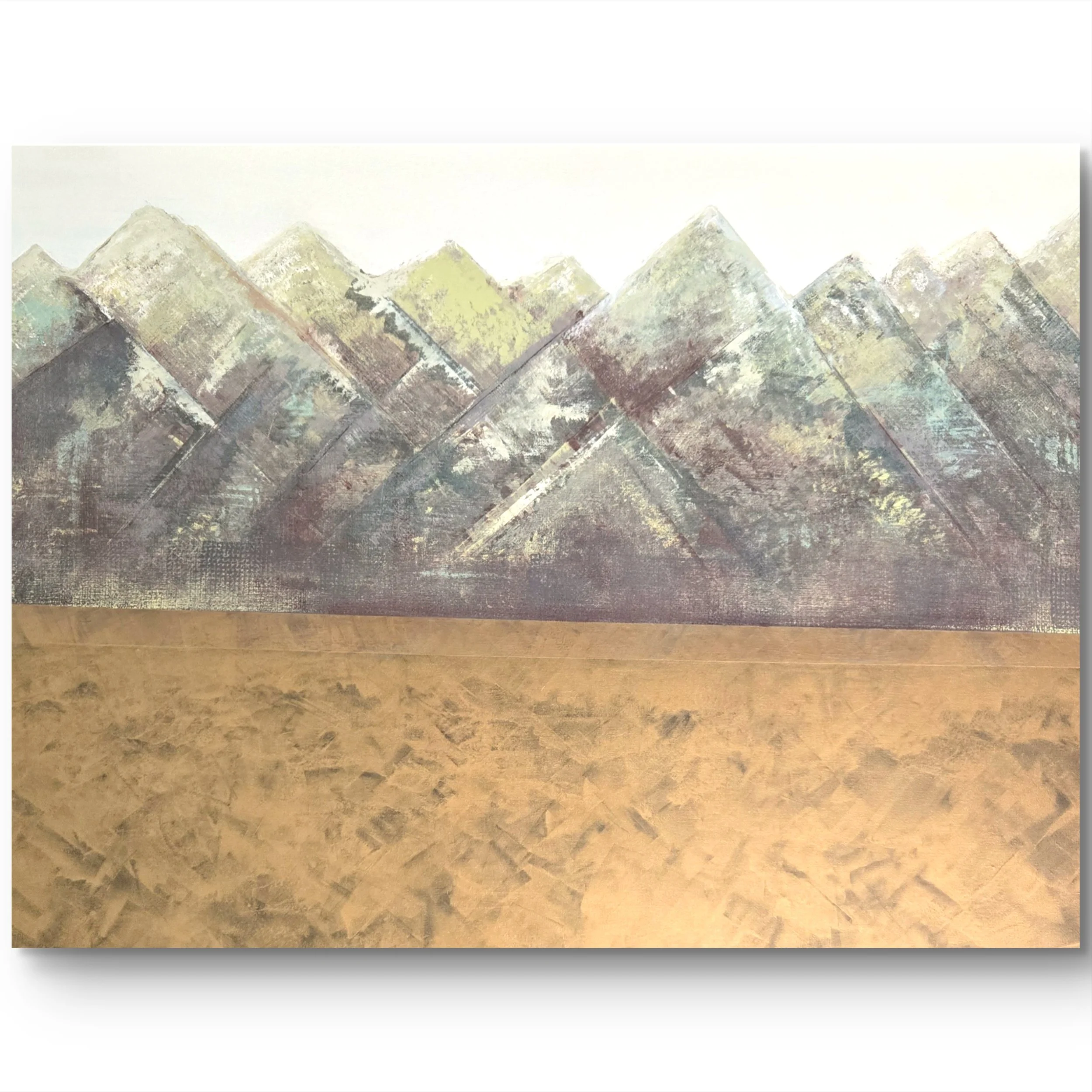 Autumn Peaks. Mixed media acrylic on canvas. 48 x 36 - $2500