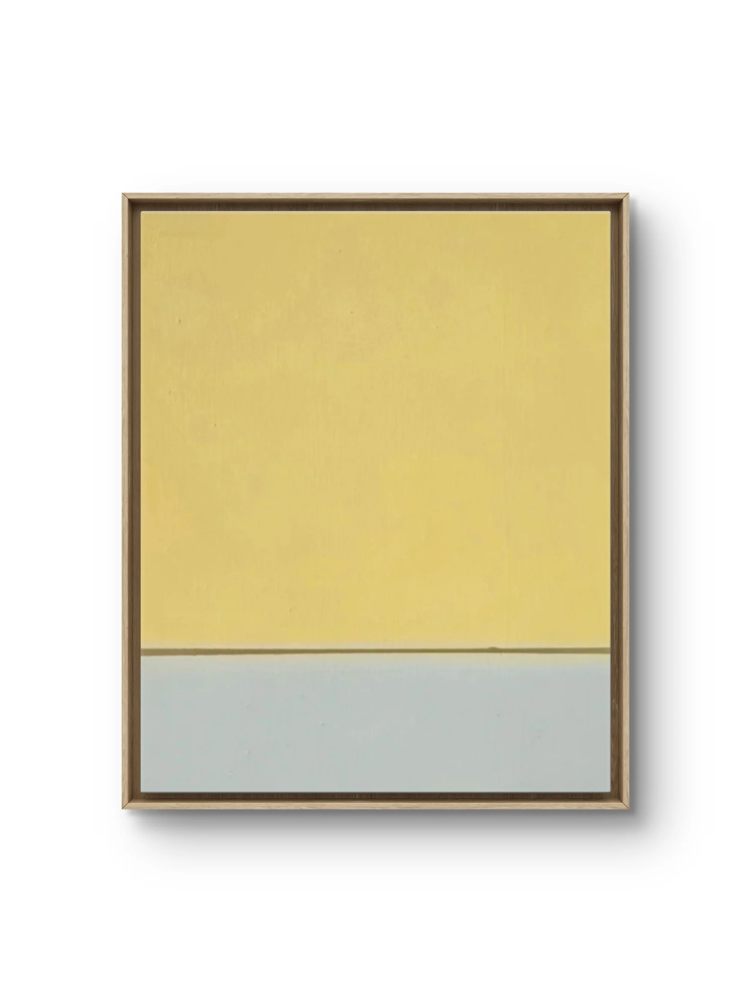 Yellow & Beige. Framed acrylic on canvas. 
11.5 x 9.5 - $400