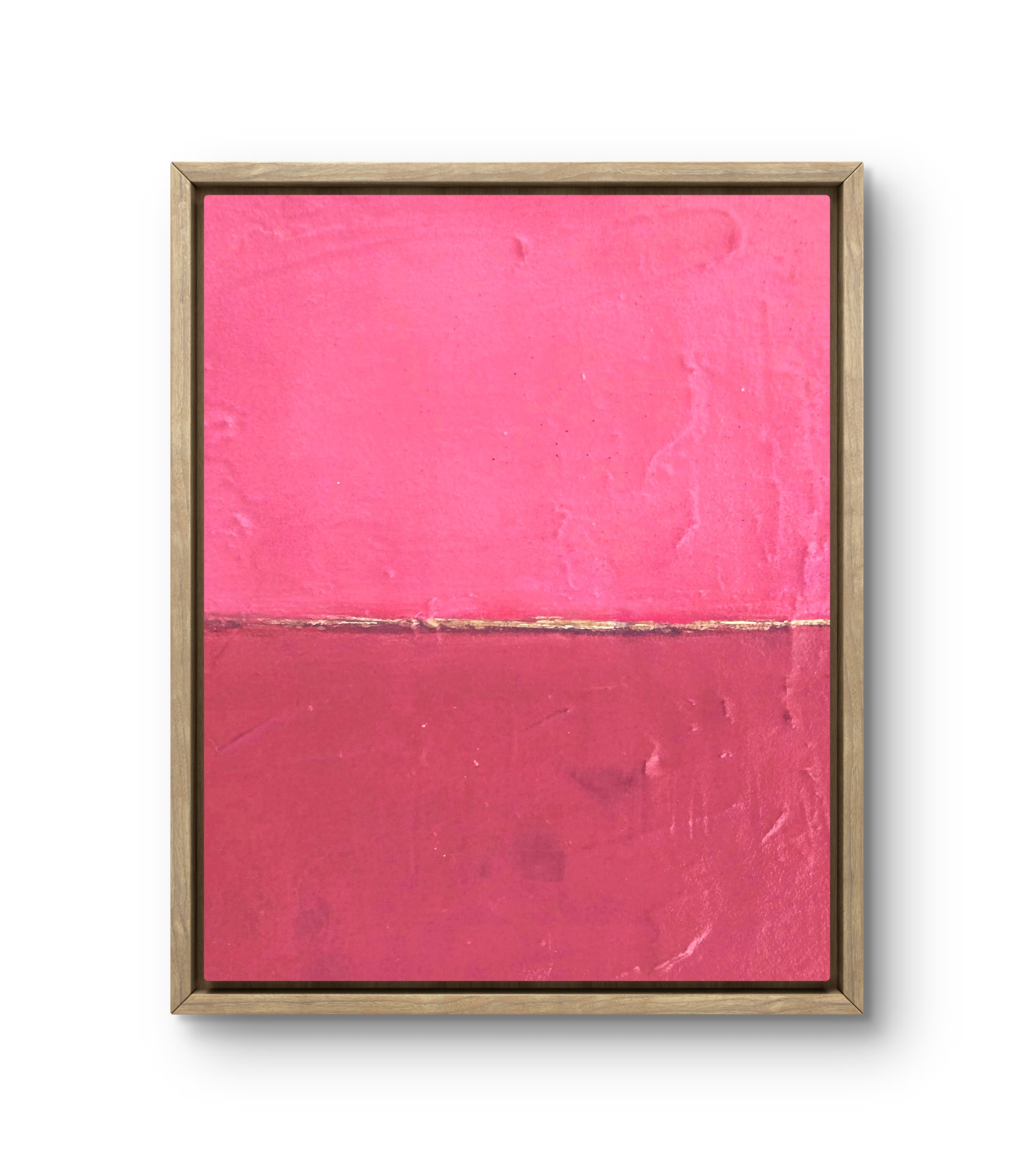 Pink & Red. Framed acrylic on canvas. 11.5 x 9.5 - SOLD