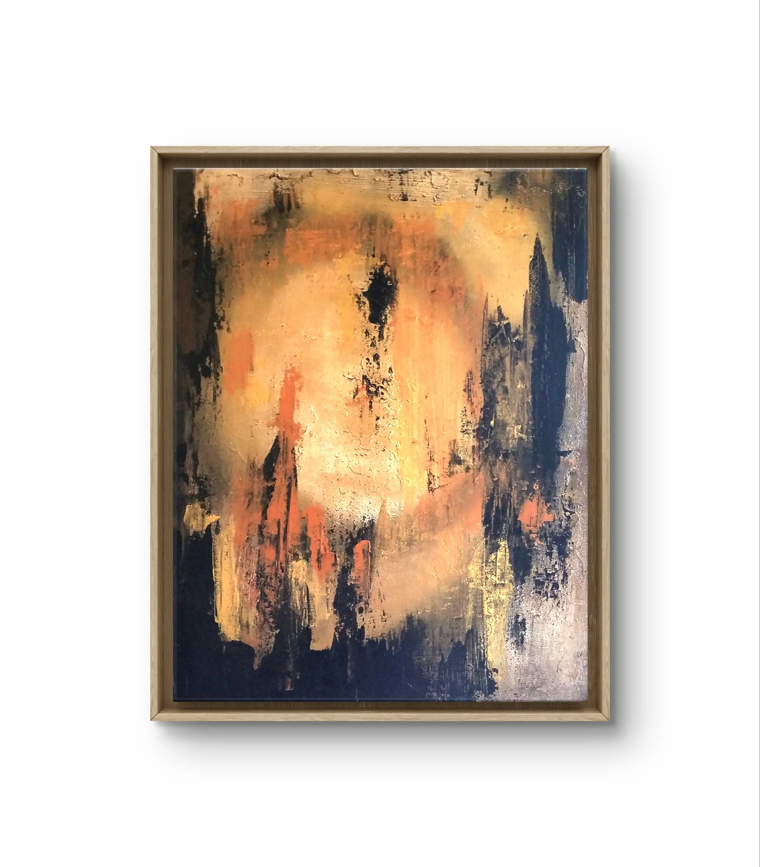The Sun will Rise.Mixed media acrylic art on canvas. 36H x 24W x 2D  SOLD