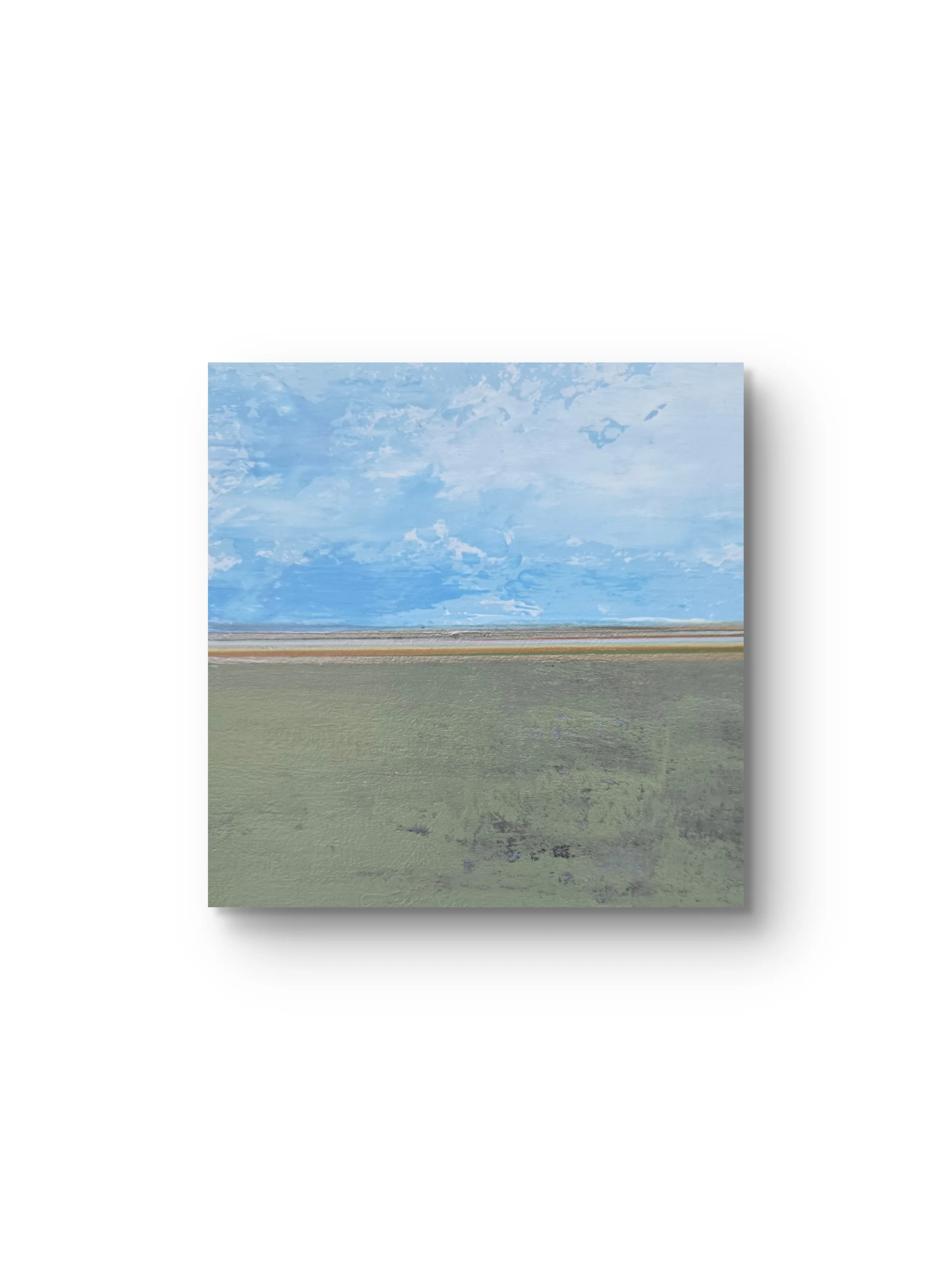 Clear Sky.
Acrylic on wood. 
6 x 6 - $150