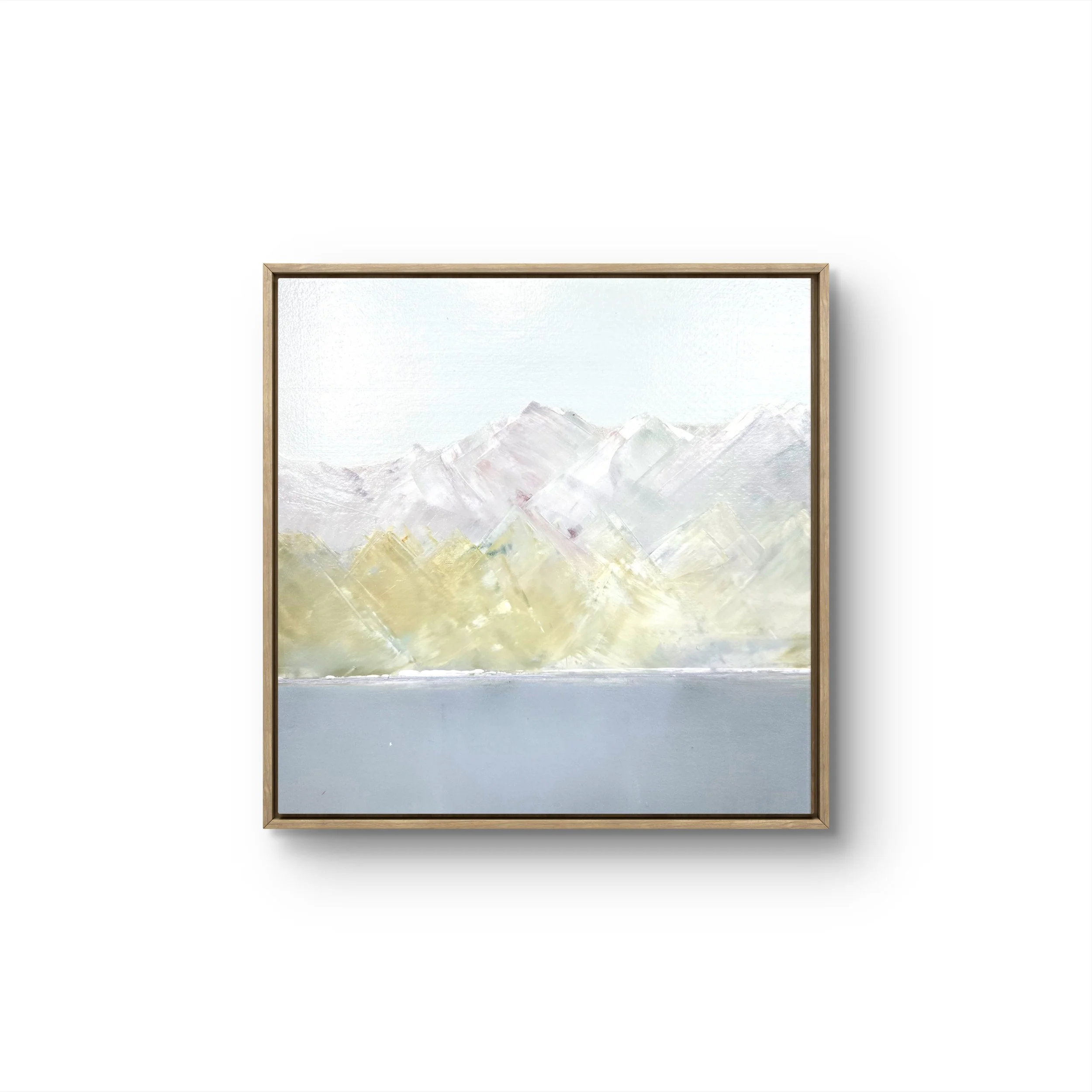 Mountainscape in Pastel- Framed mixed media on wood. 13 x 13 - SOLD