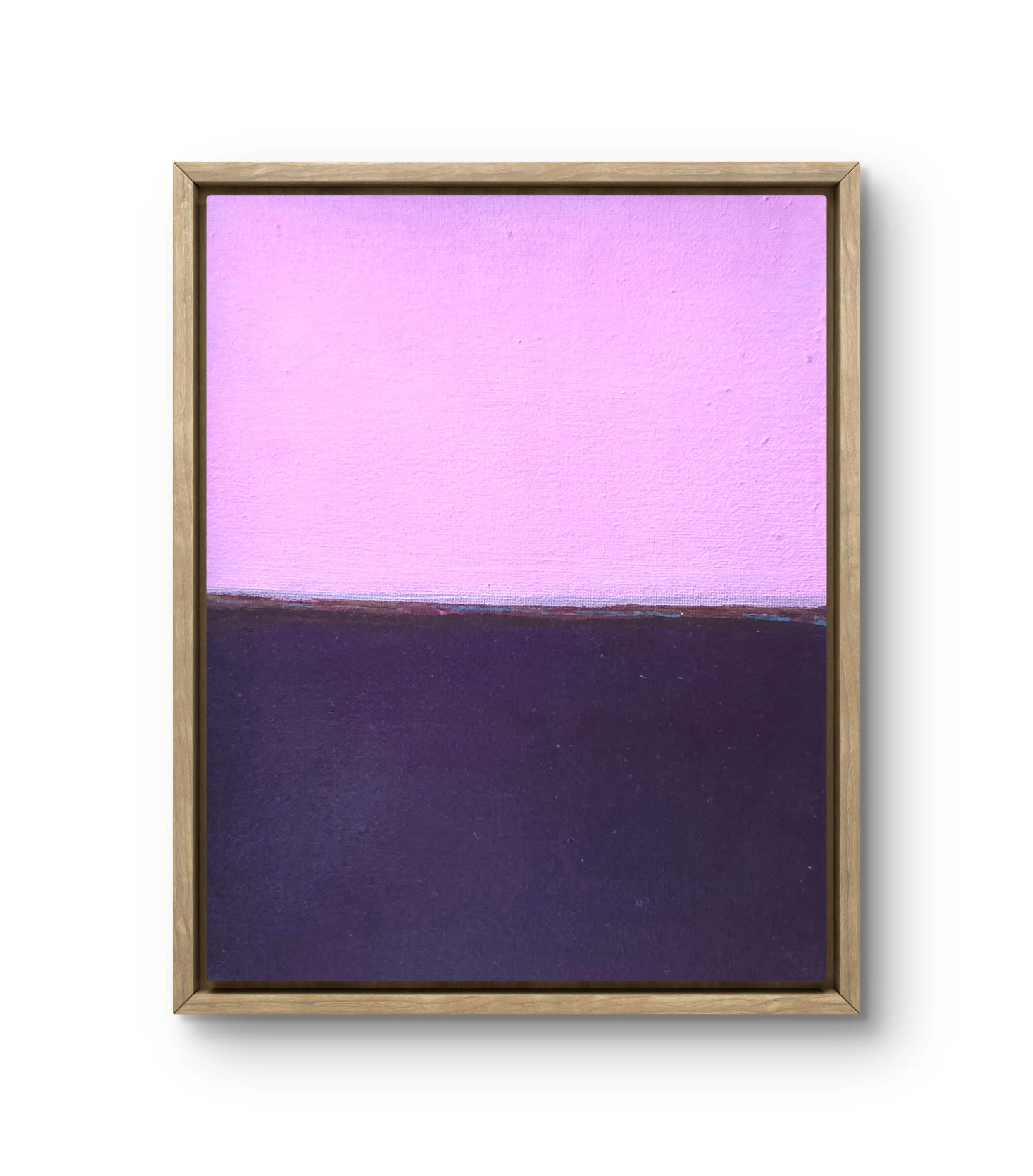 Pink & Plum. Framed acrylic on canvas.  11.5 x 9.5 - $500