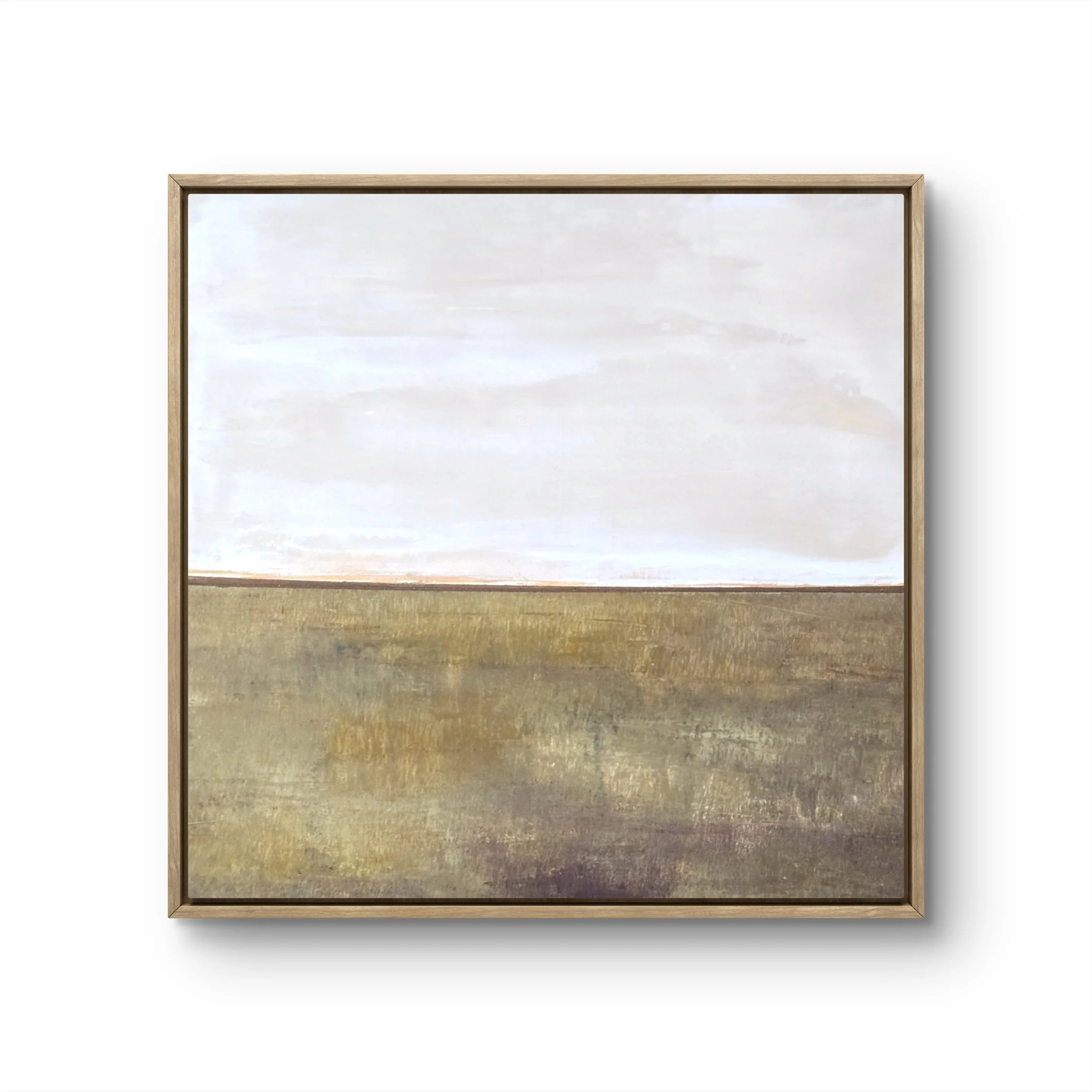 A Landscape Left Unspoken. Framed mixed media on wood. 13 x 13 - $700