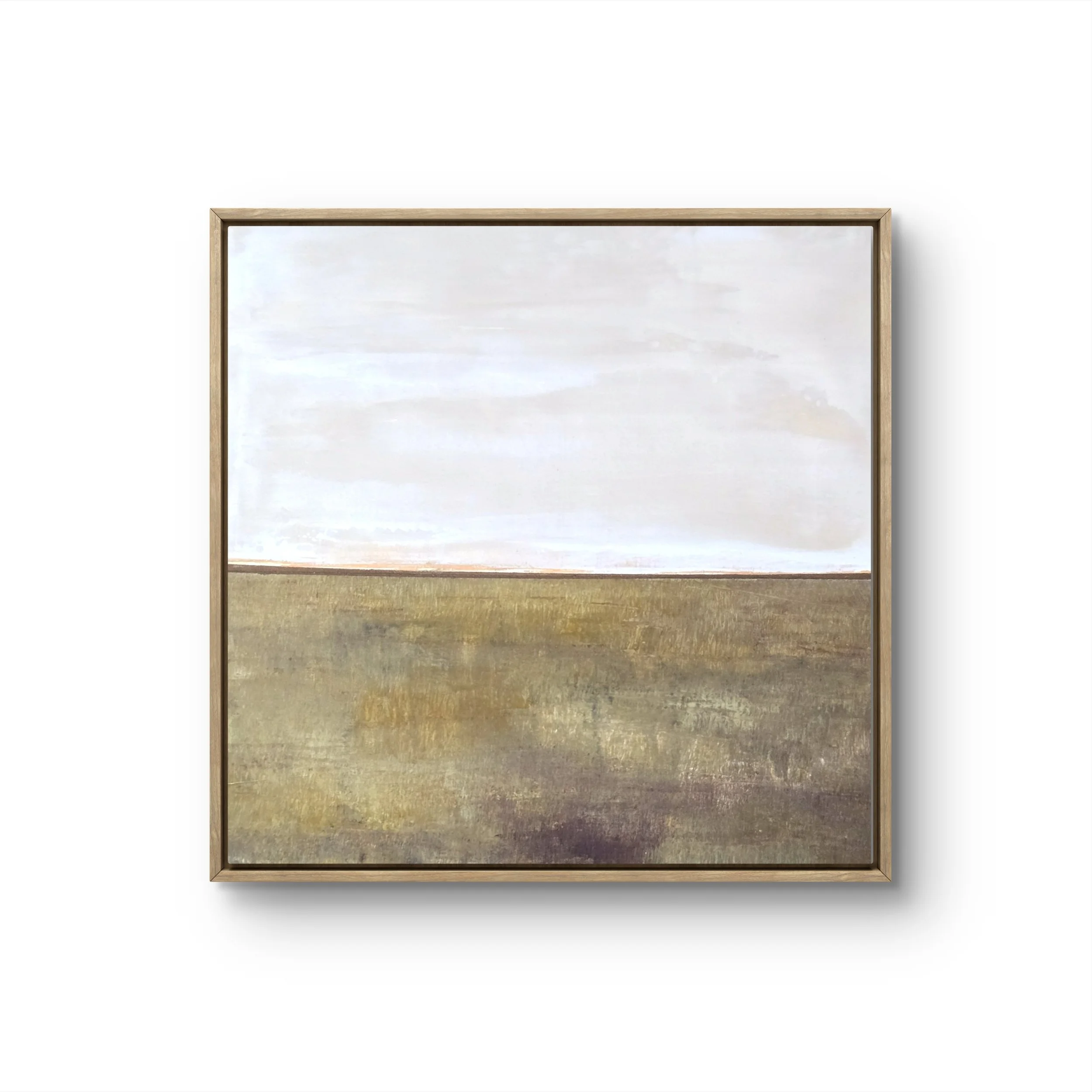 A Landscape Left Unspoken. Framed mixed media on wood. 13 x 13 - $700