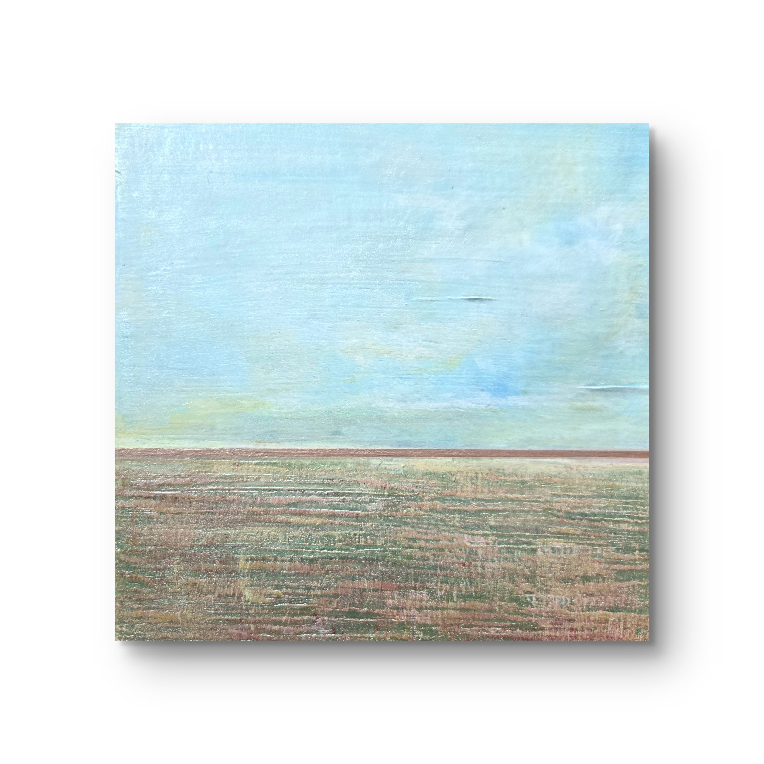 A Place to Breathe. Textured acrylic on wood. 6H x 6W SOLD