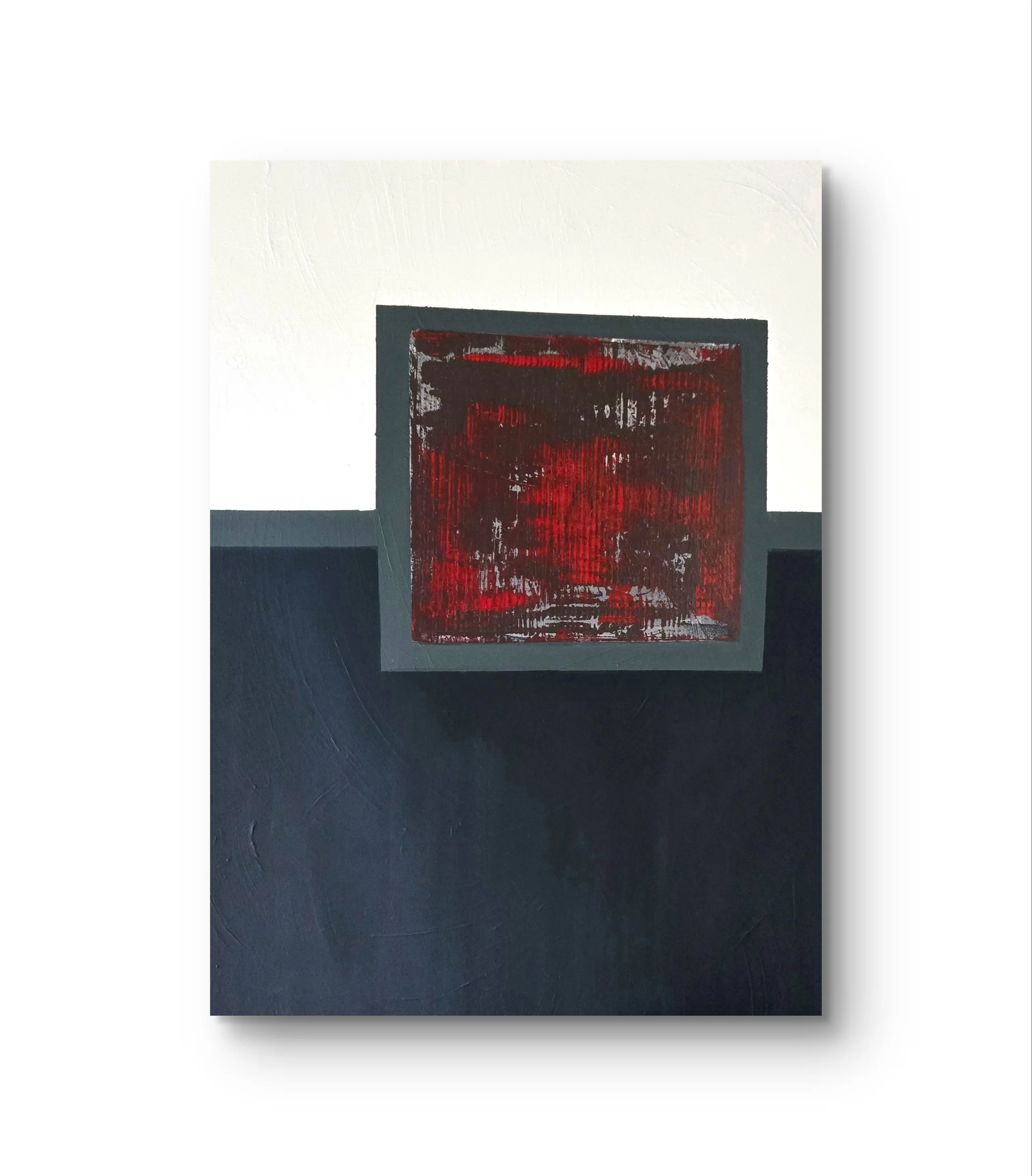 Half Empty Half Full. Mixed media acrylic art on canvas. 46H x 36W x 2D  SOLD
