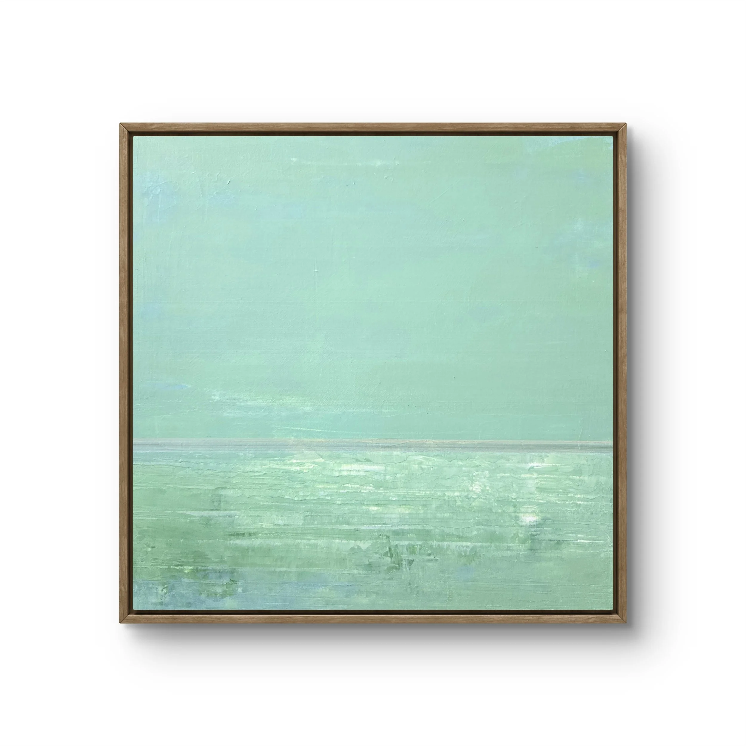 Soft Terrain. Framed mixed media on wood. 13 x 13 - $700