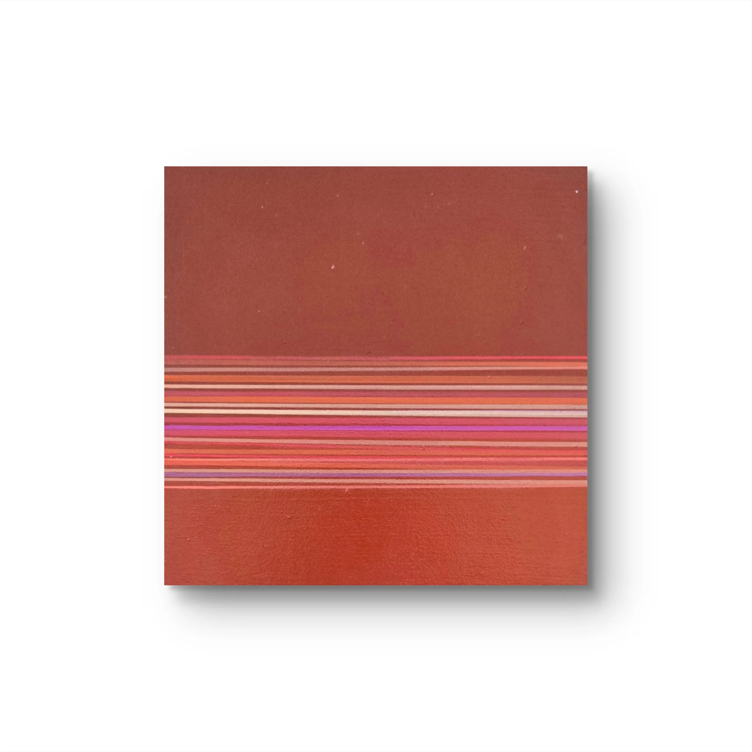 Orange & Red.
Acrylic on wood. 
6 x 6 - $150