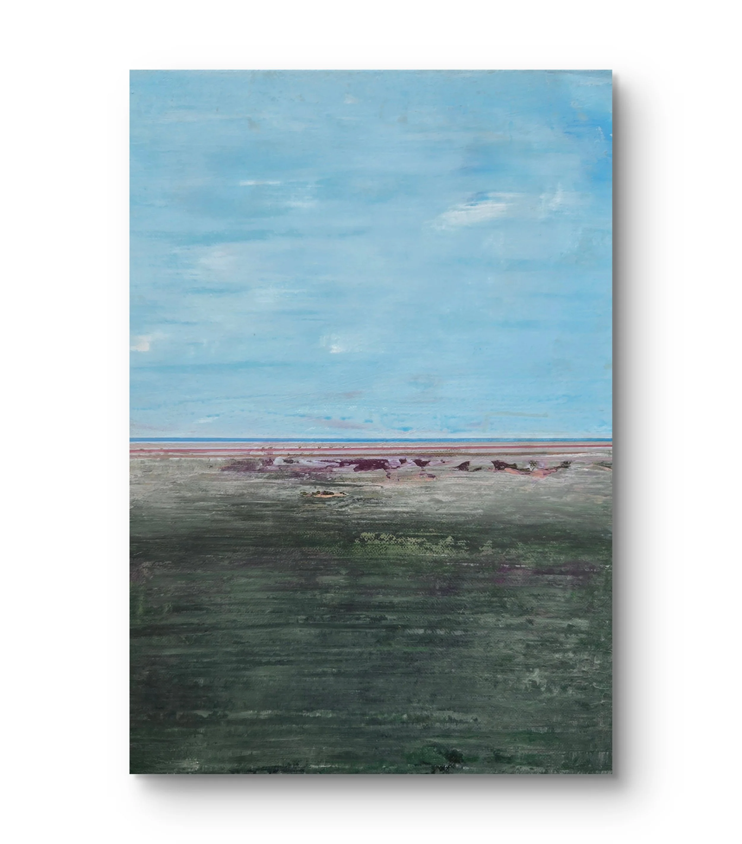 A Line of Stillness. Mixed media acrylic on canvas. 12 x 16 - $700