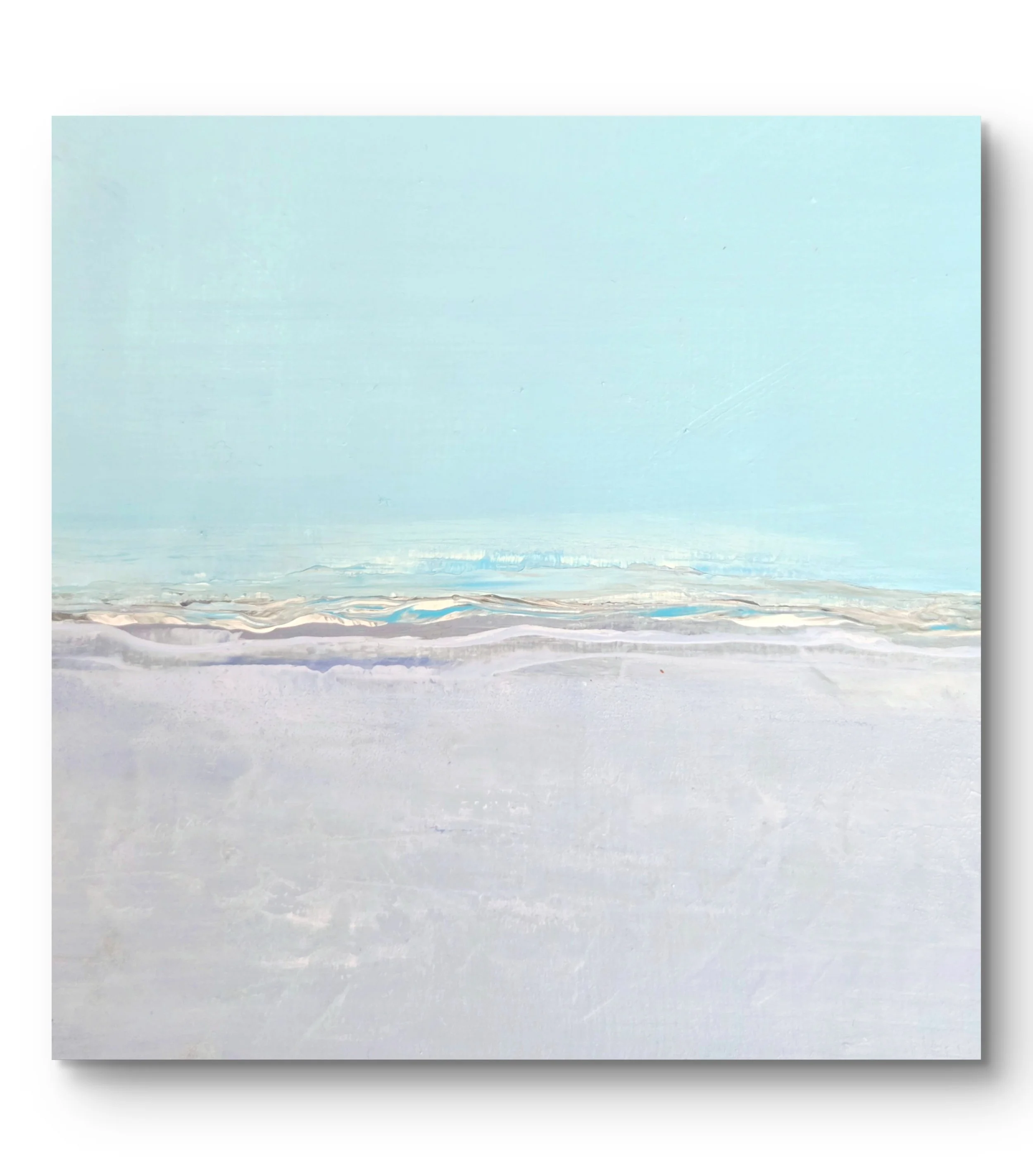 Calm Comes in Waves. Mixed media acrylic art canvas.  36 x 36 - SOLD