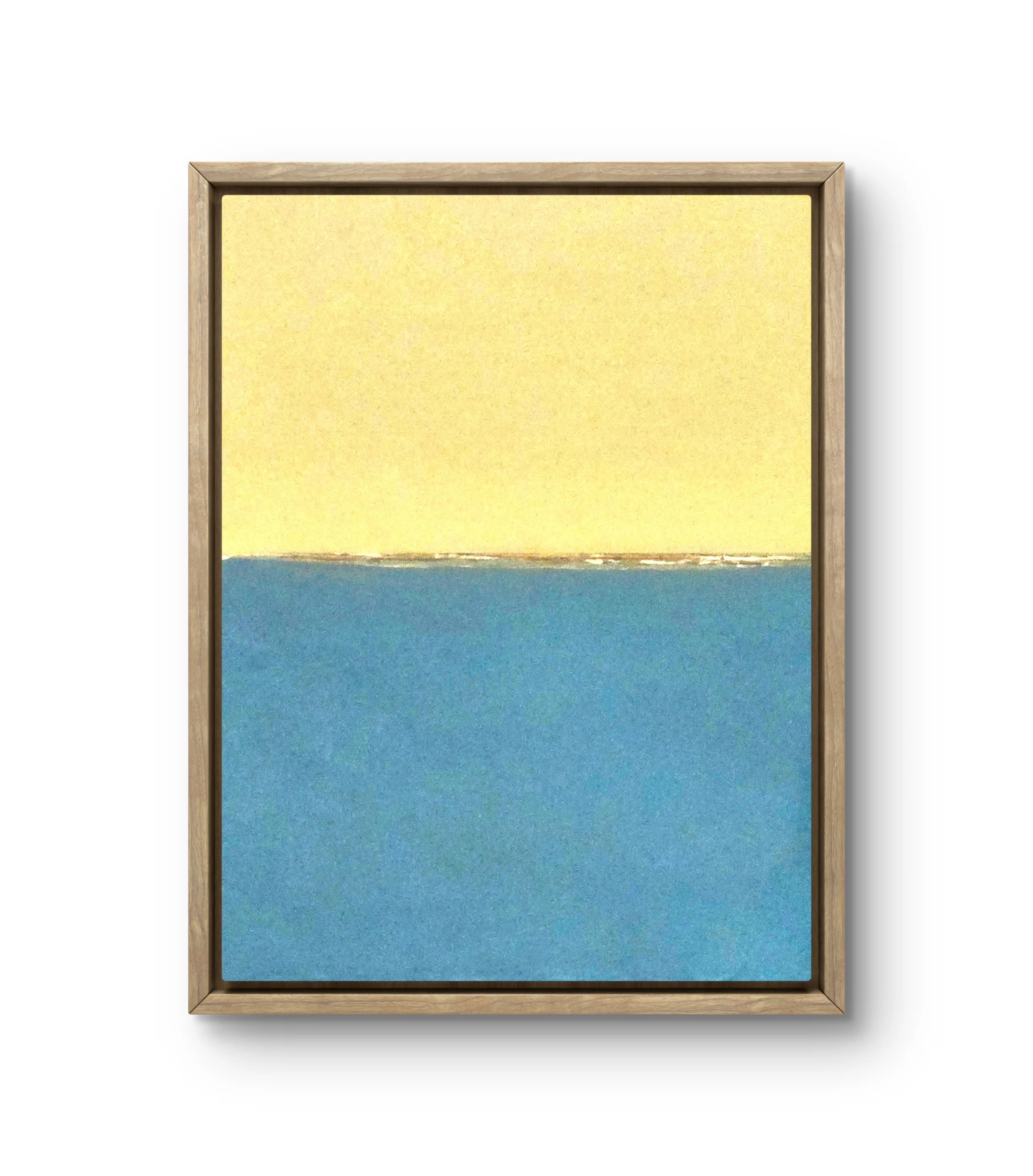 Yellow & Blue. Framed Mixed media art on wood. 14 x 11 - SOLD