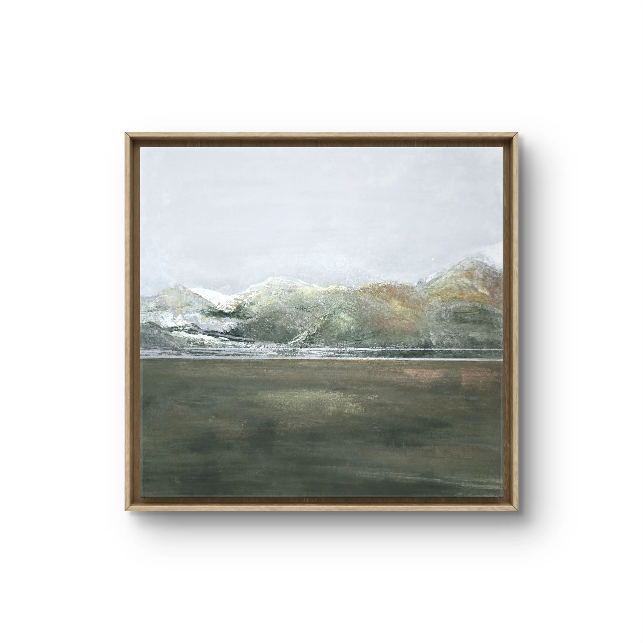 Serenity- Framed mixed media on wood. 13 x 13 - SOLD