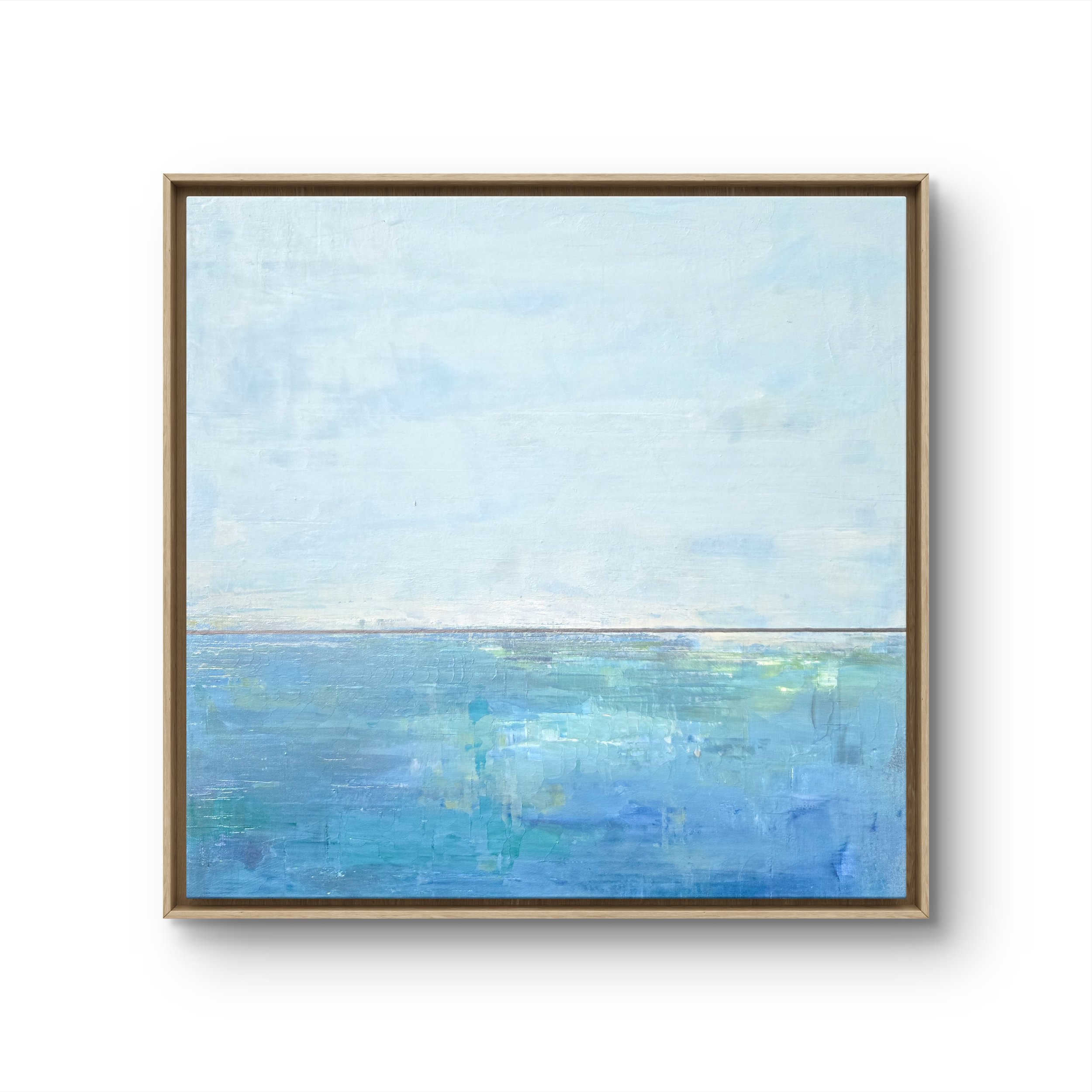 Open Air. Framed mixed media on wood. 13 x 13 - $700