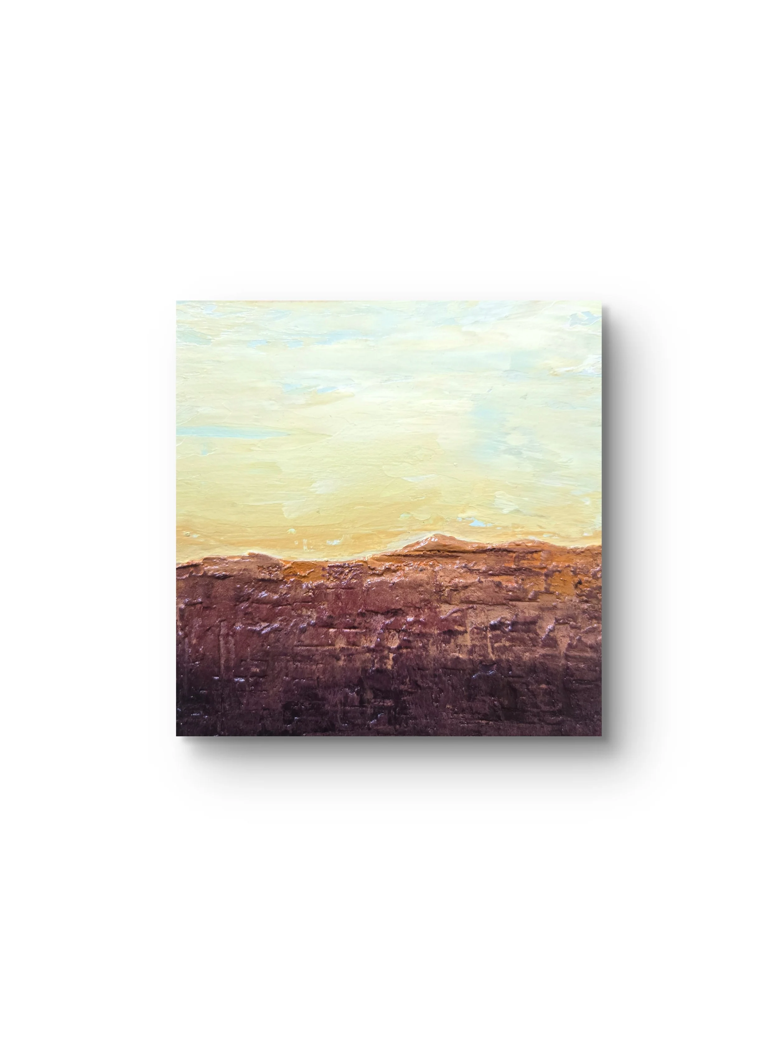 Red Rocks  Sunset 1. 
Acrylic on wood.
 6 x 6 - $150