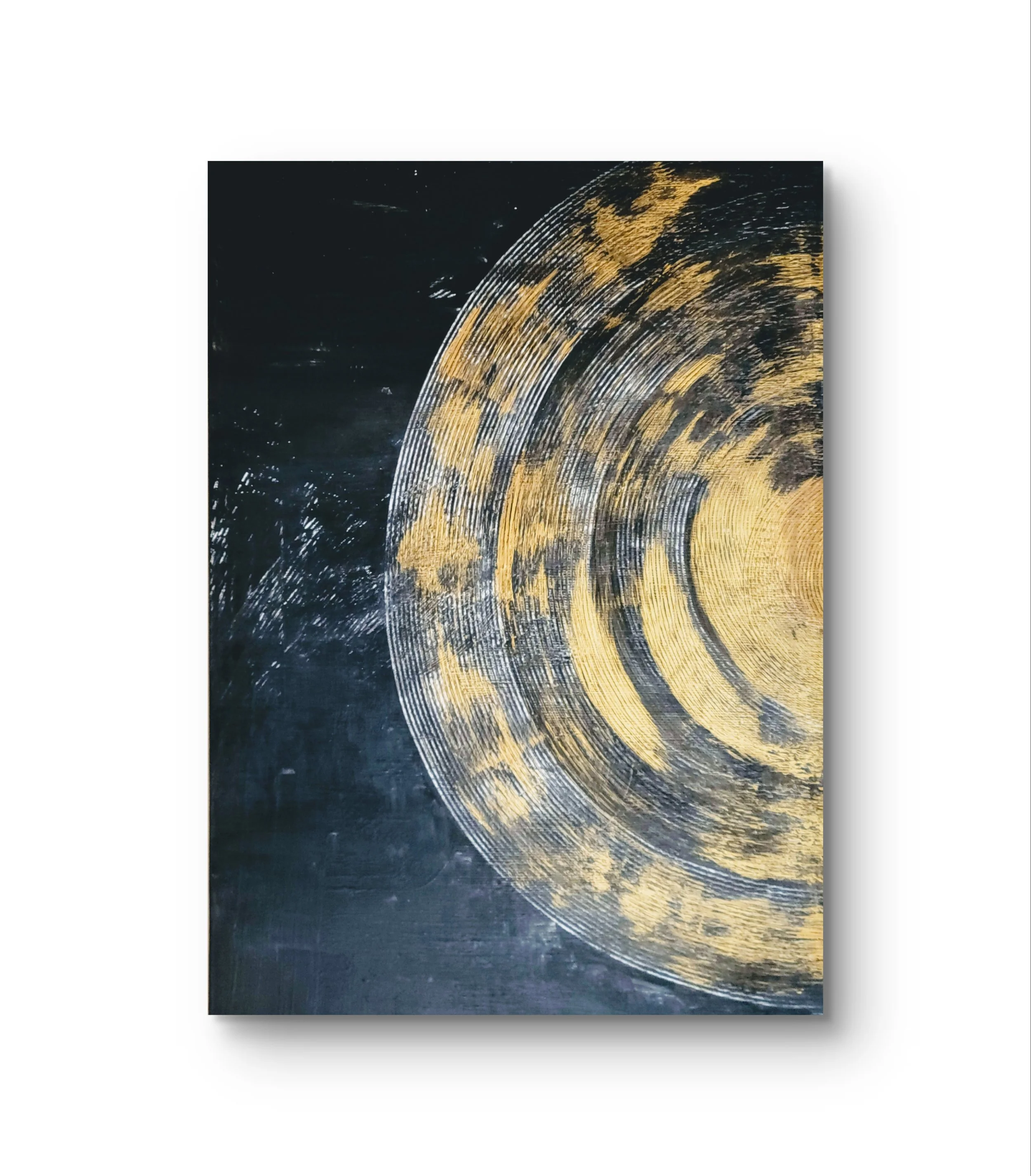 Eclipse. Mixed media acrylic art on wood.
20H x 16W x 2D  SOLD