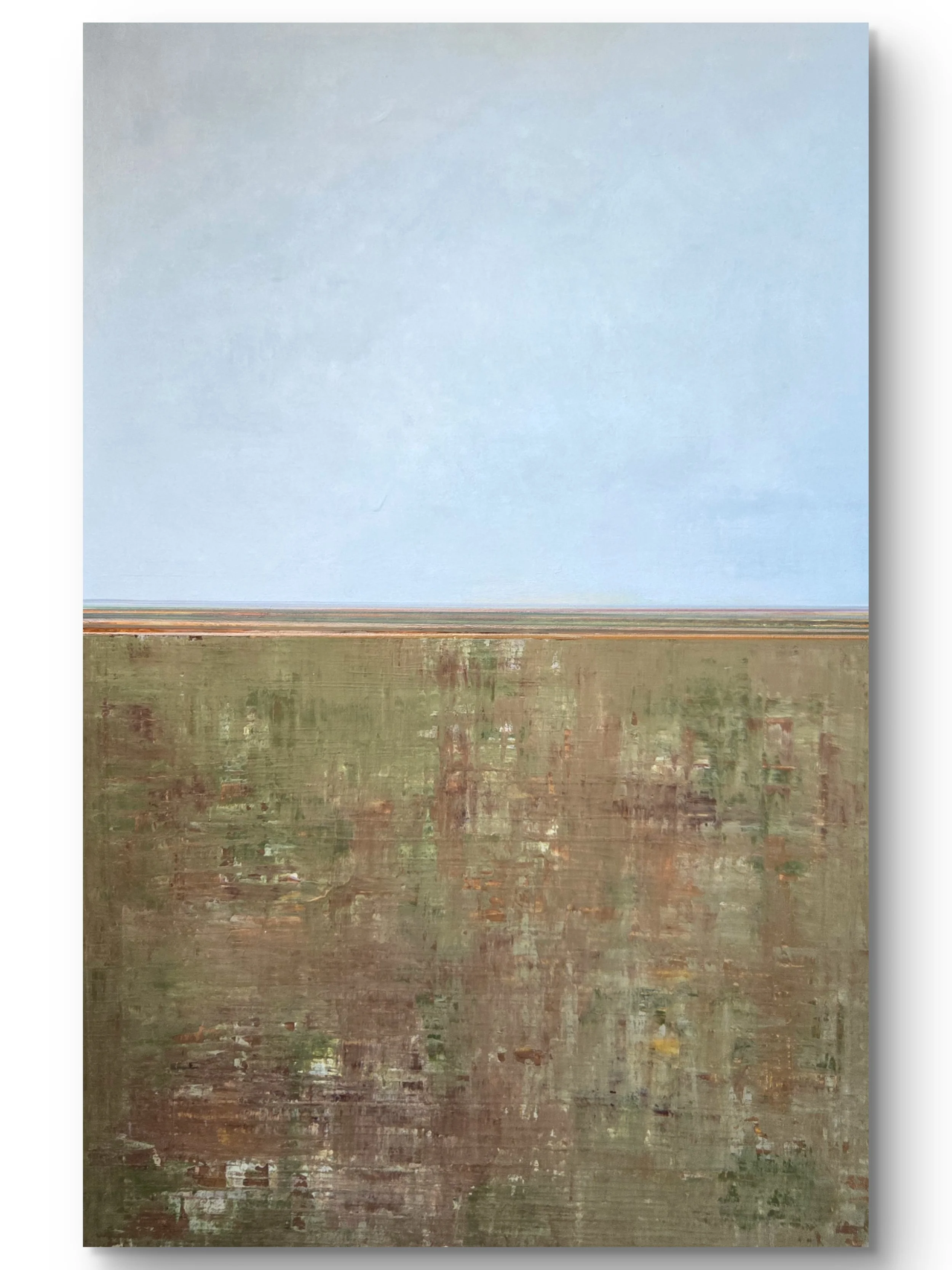 Between Blue Sky and Burning Fields- Mixed media acrylic on canvas. 36 x 24 -  $1800