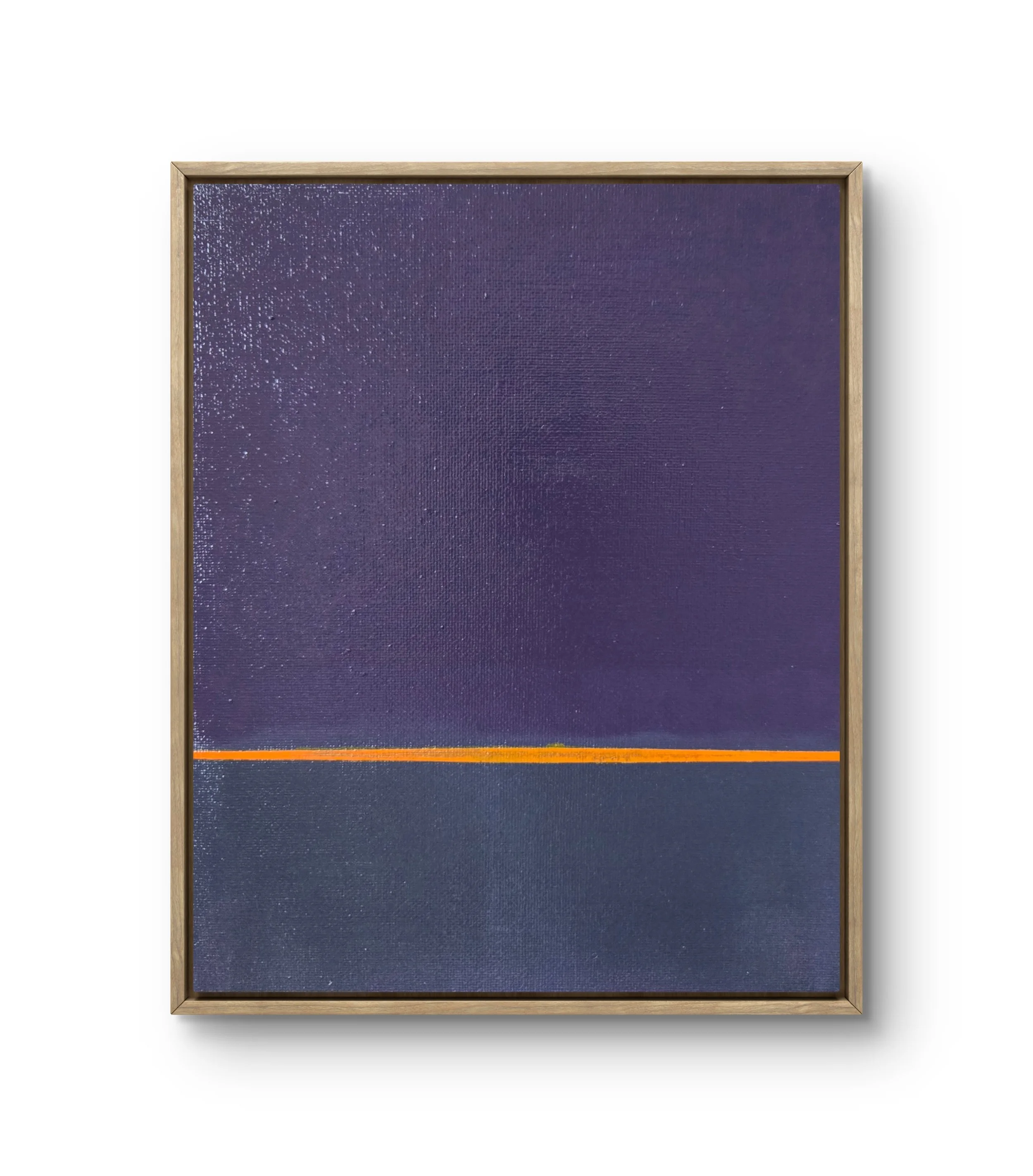 Purple & Navy. Framed acrylic on canvas.  11.5 x 9.5 - $500