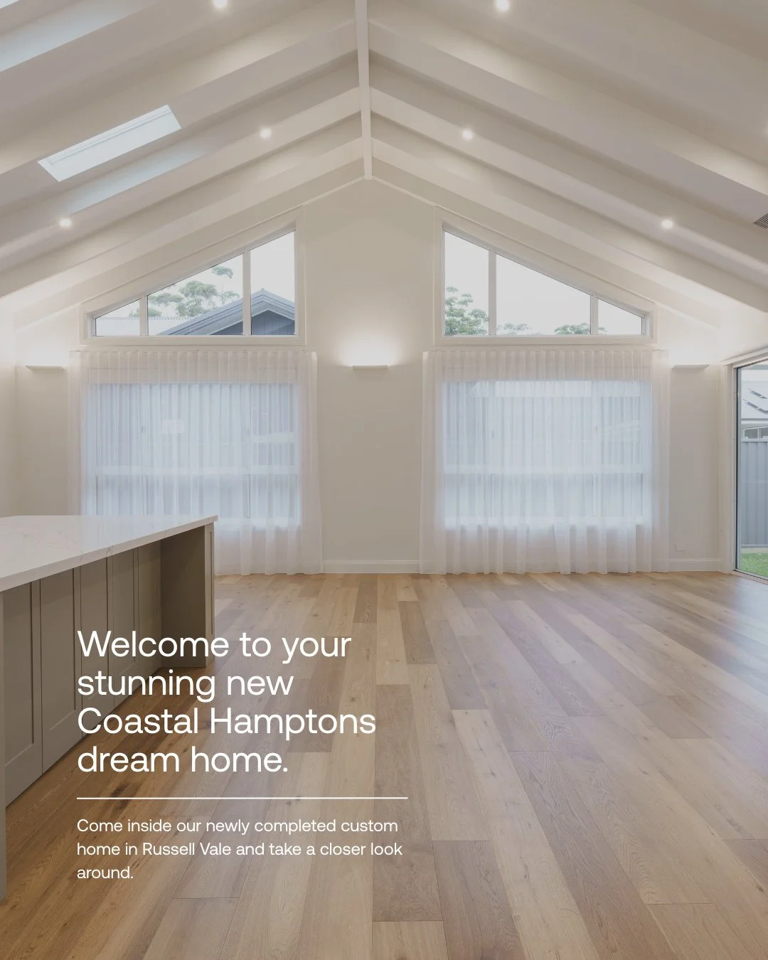 A home created for calm, coastal living, thoughtfully crafted for our client and the lifestyle they dreamed of.⁠
⁠
This Hamptons-style custom build was designed with their comfort and luxury at its heart, with open, continuous spaces that reflect exa