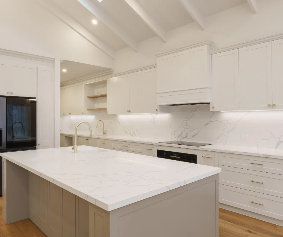 The centrepiece of your home. ⁠
⁠
We brought our client&rsquo;s coastal Hamptons dream kitchen to life, complete with a fully equipped butler&rsquo;s pantry and beautiful high ceilings that elevate the entire space. This isn&rsquo;t just a kitchen; i