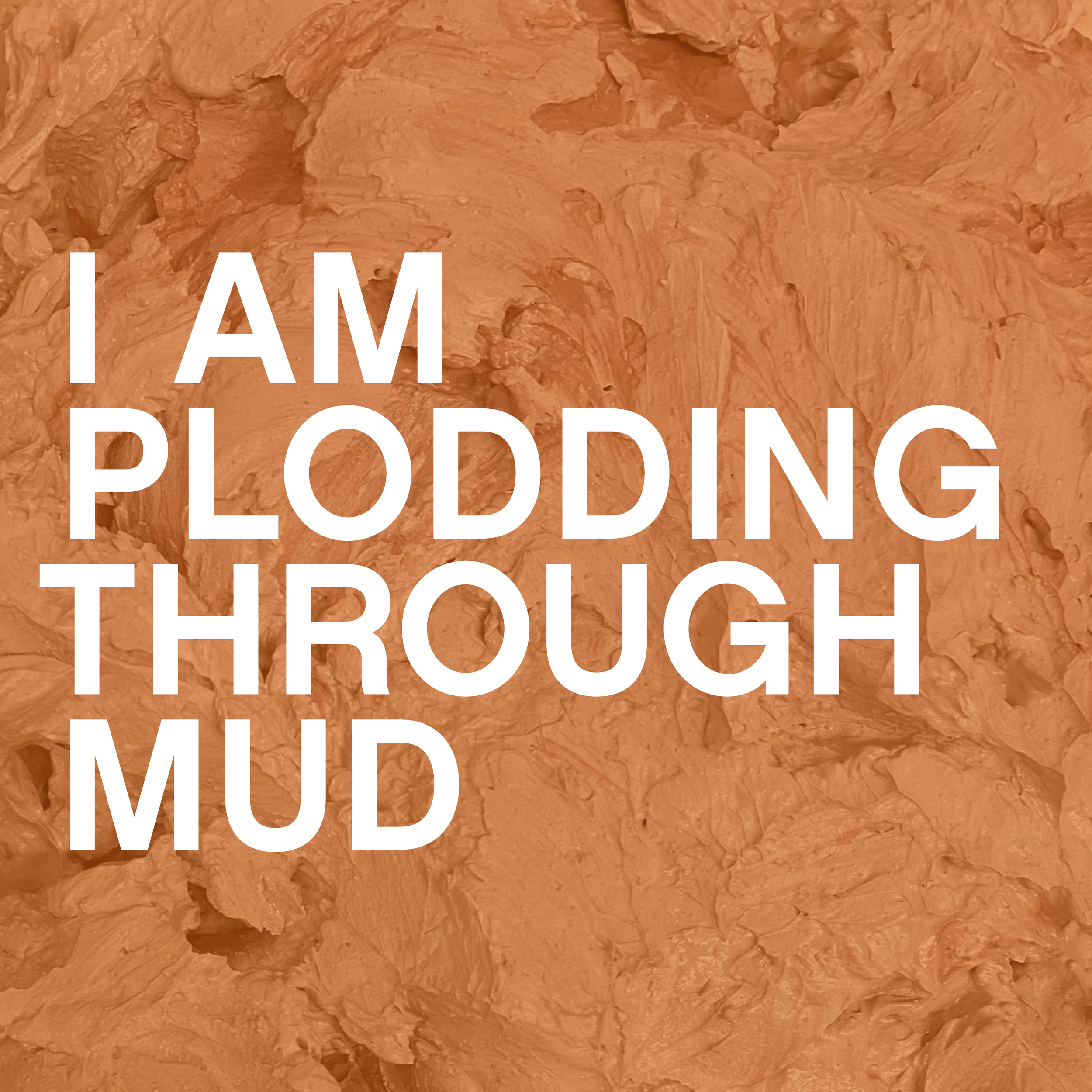 I AM PLODDING THROUGH MUD