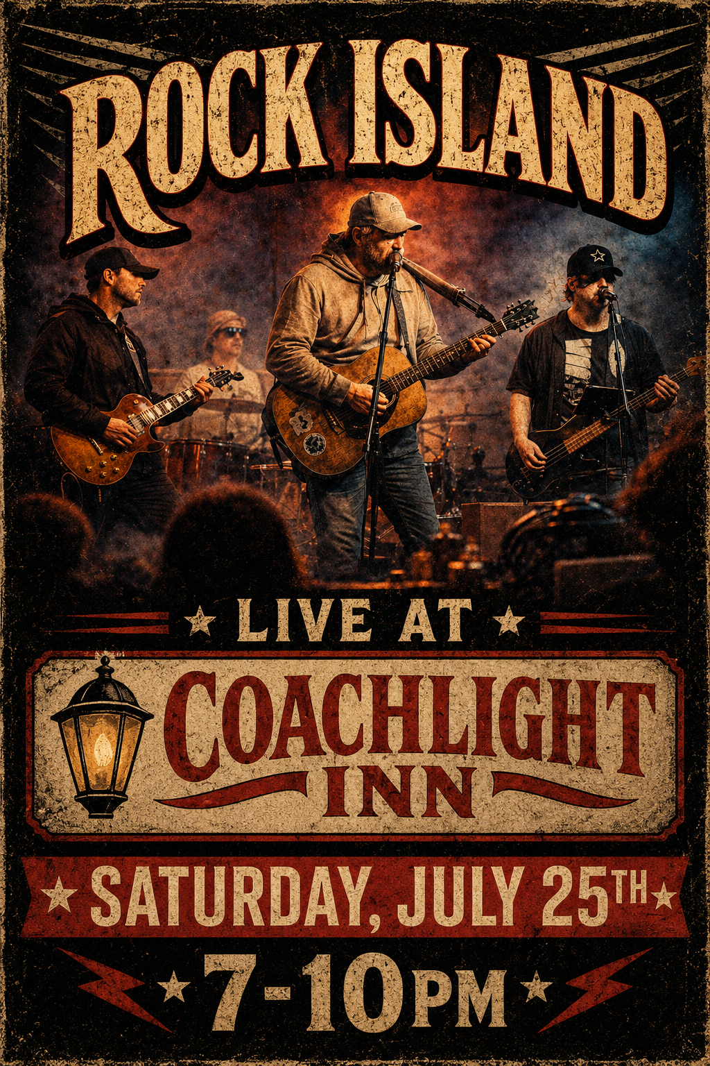 Coachlight with Rock Island