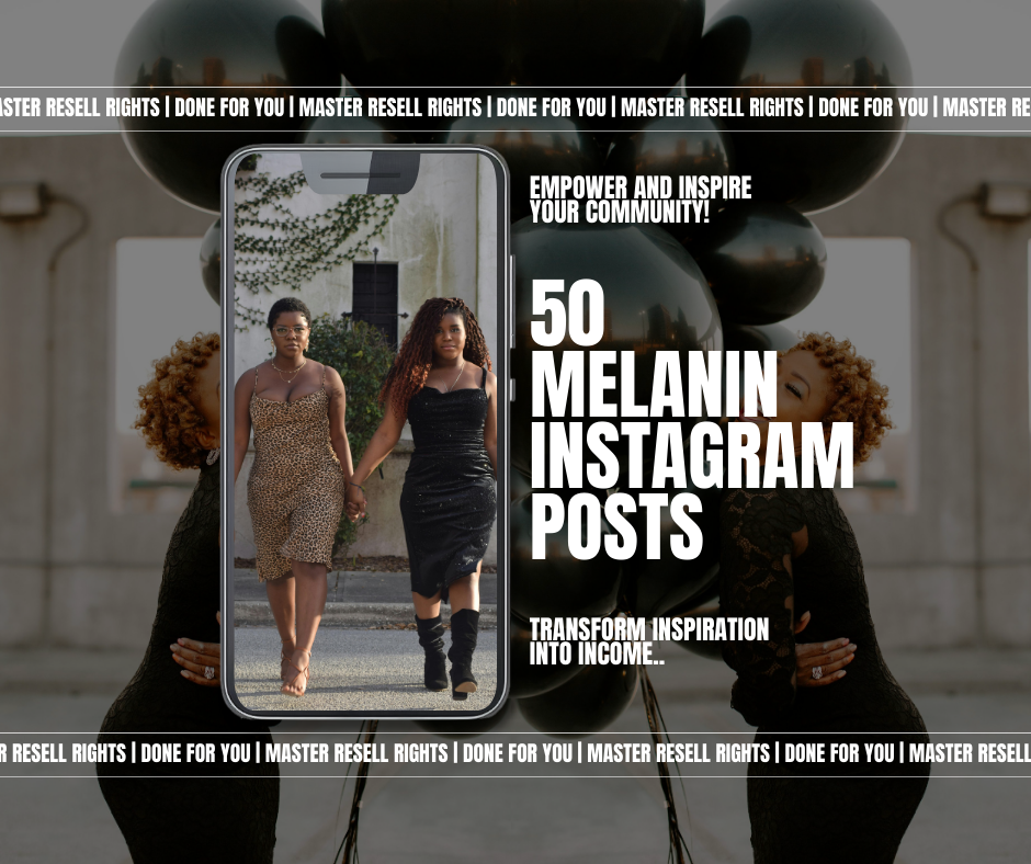 50 Melanin Instagram Posts — Aesthetic PLR
