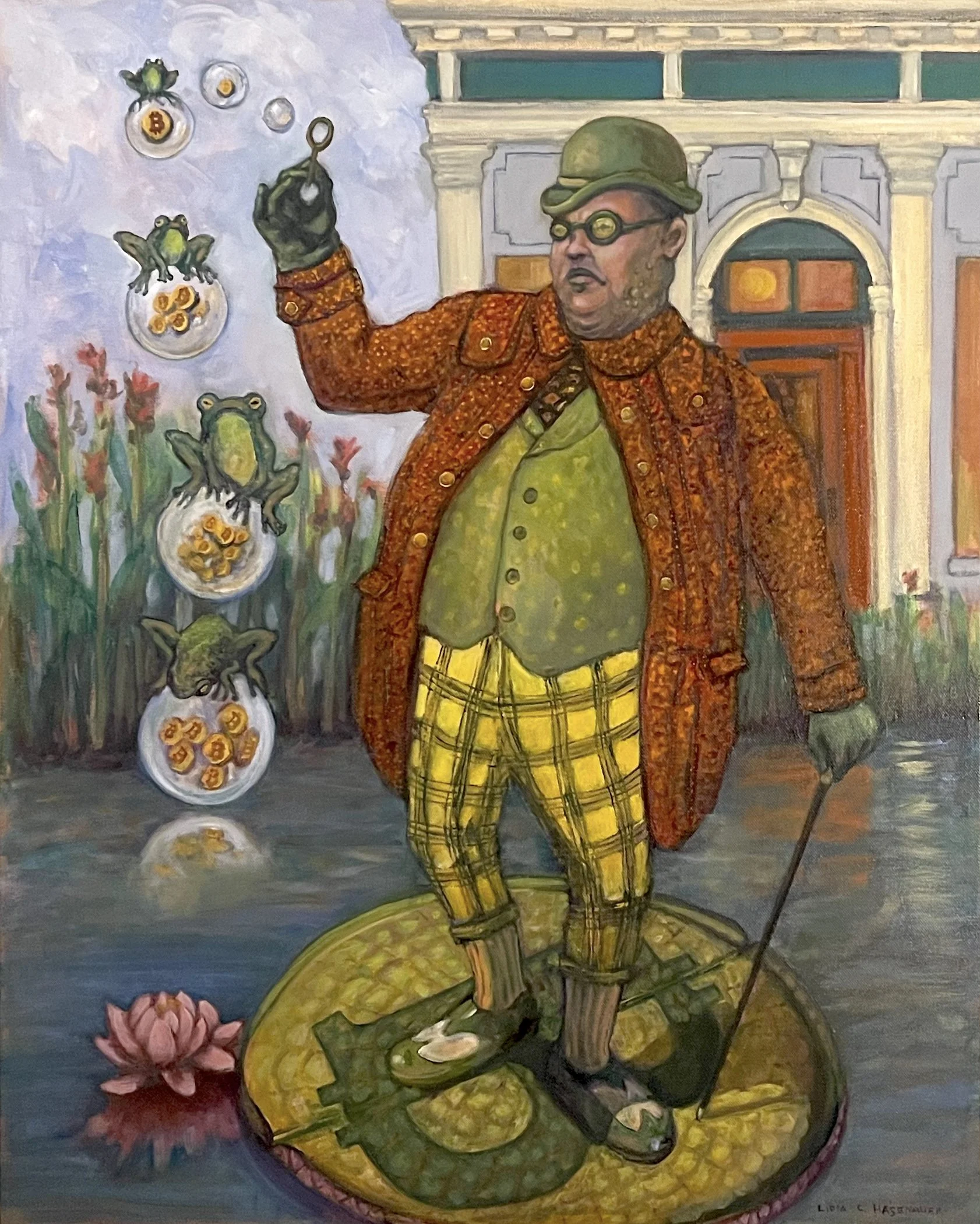 RibBit Coin, 2025. Oil on Canvas_30x24 inches
