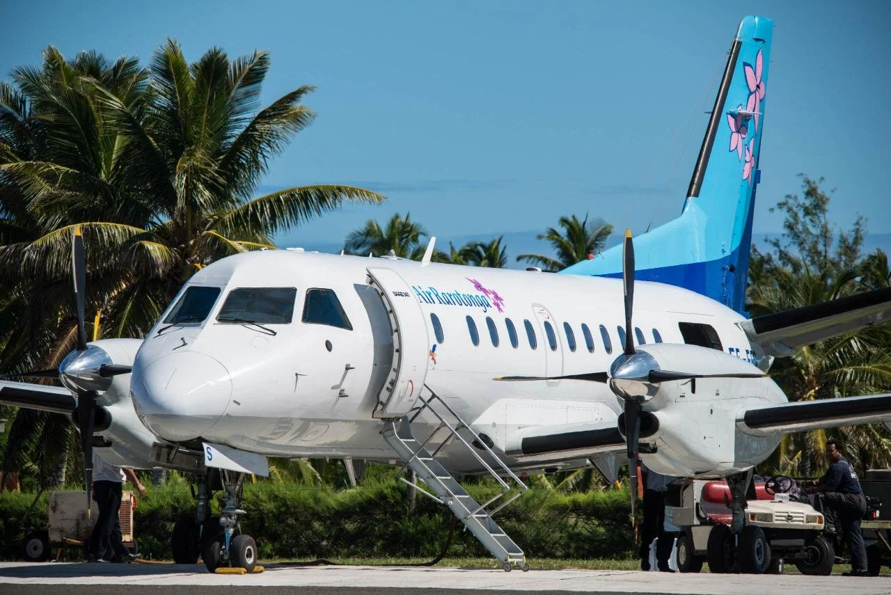 Air Rarotonga aircraft providing daily flights between Rarotonga and Aitutaki in the Cook Islands.