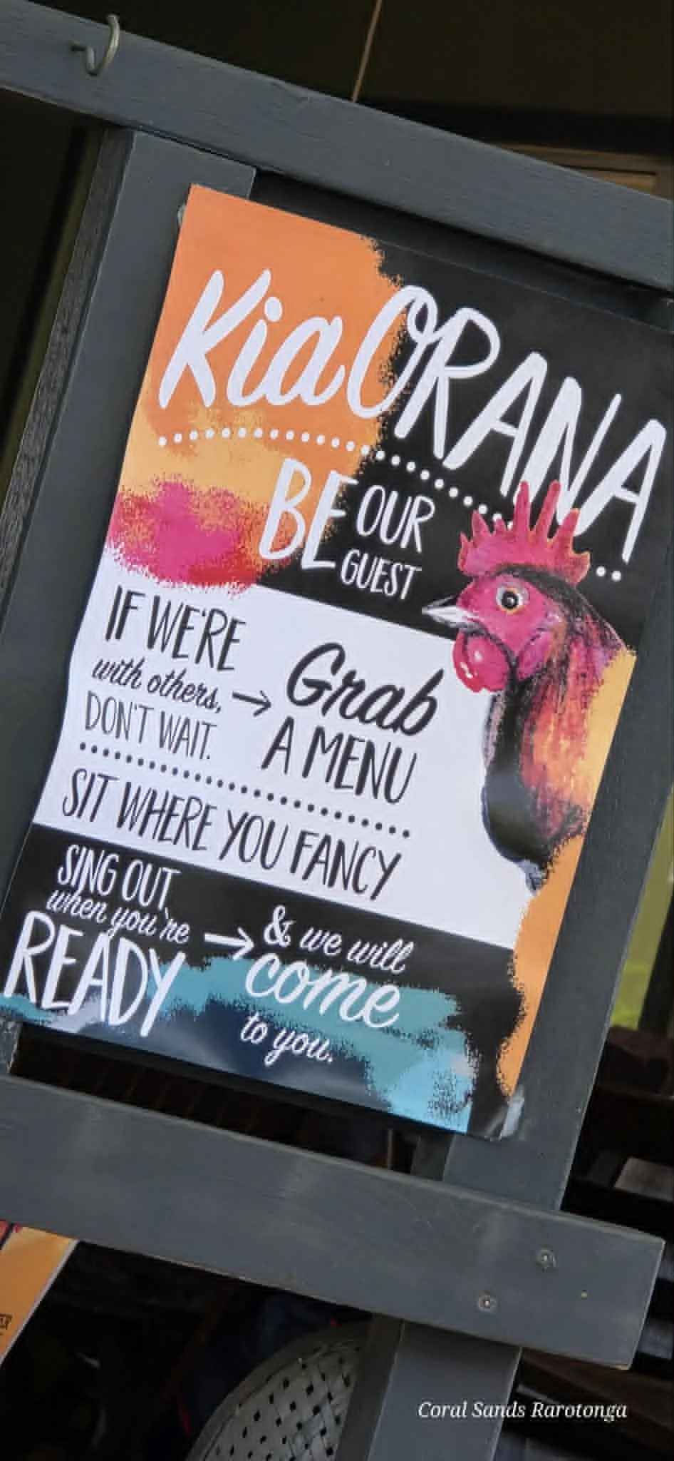 The Lucky Rooster Eatery in Rarotonga is known for its relaxed atmosphere, delicious meals, tropical cocktails and friendly island hospitality. A popular dining destination for visitors staying at Coral Sands Apartments.