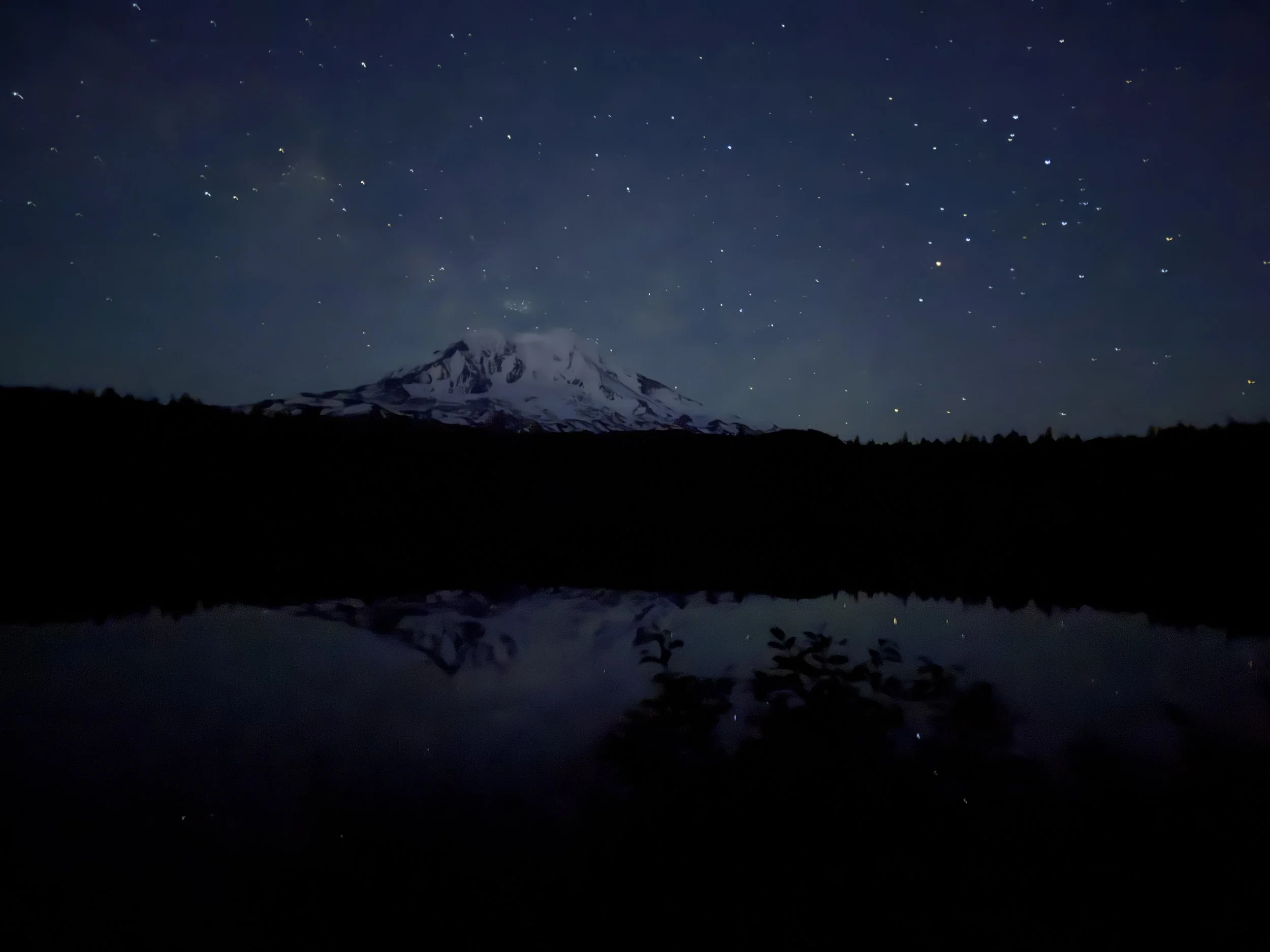 Mount Adams under the stars
